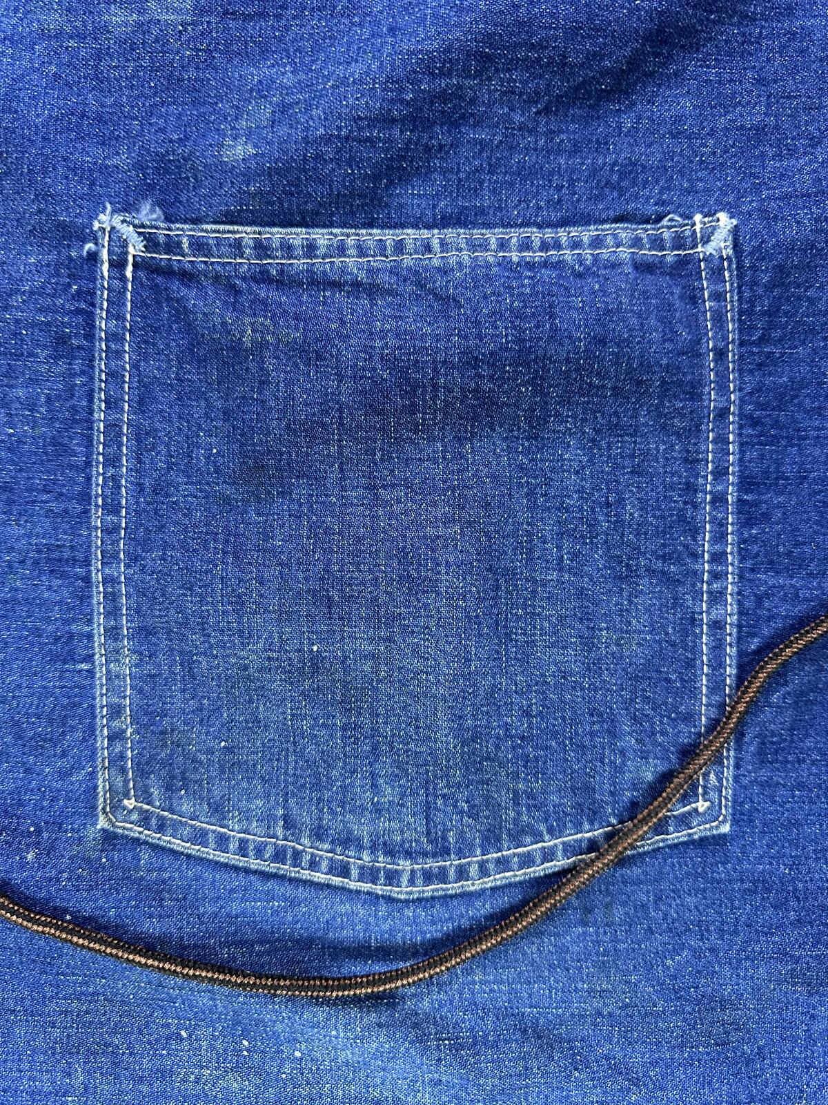 Vintage 70s Sears Apron blue denim workwear salvage union made usa durable rare