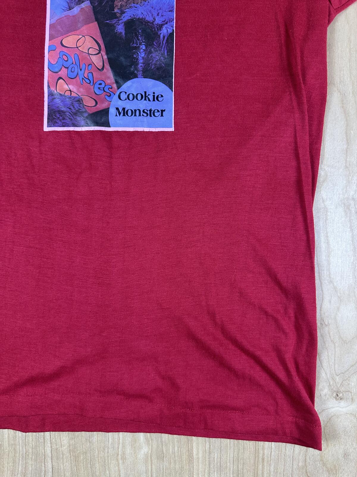 VIntage 80s Cookie Monster tshirt single stitch small made in usa sesame street