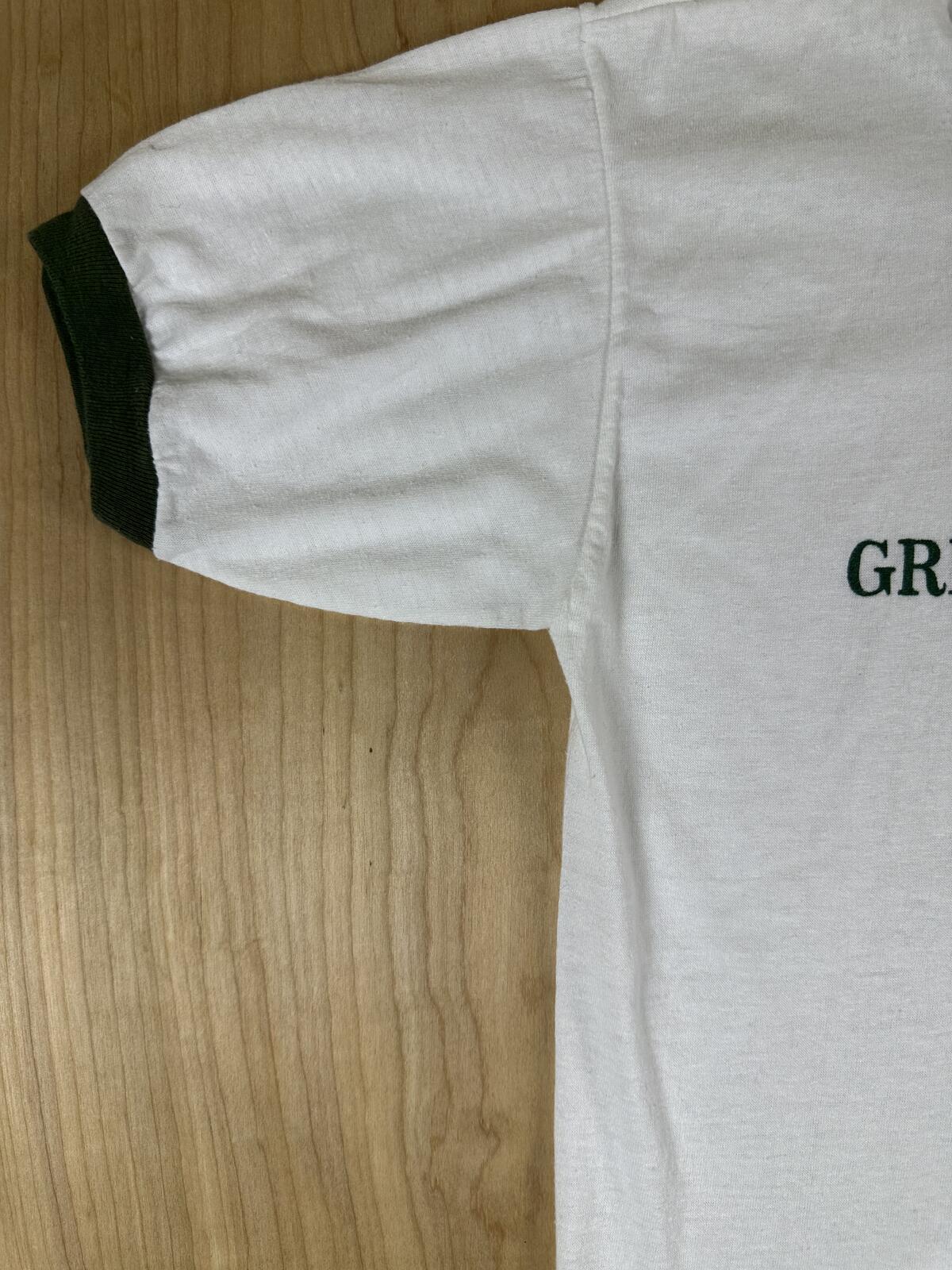 Vintage 80s Green Turtle Club RInger Tshirt single stitch usa bahamas medium