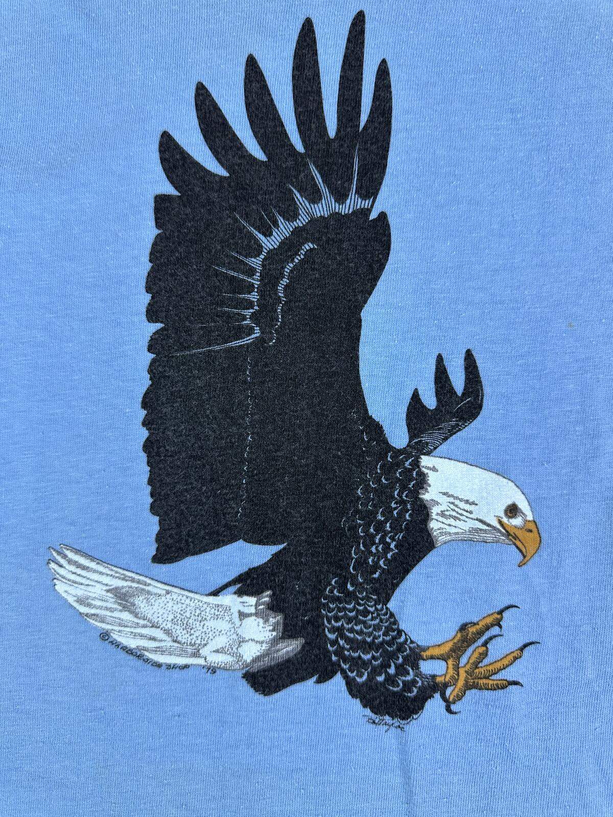 Vintage 80s Hanes Beefy T Eagle Single Stitch tshirt eagle bird cotton made usa