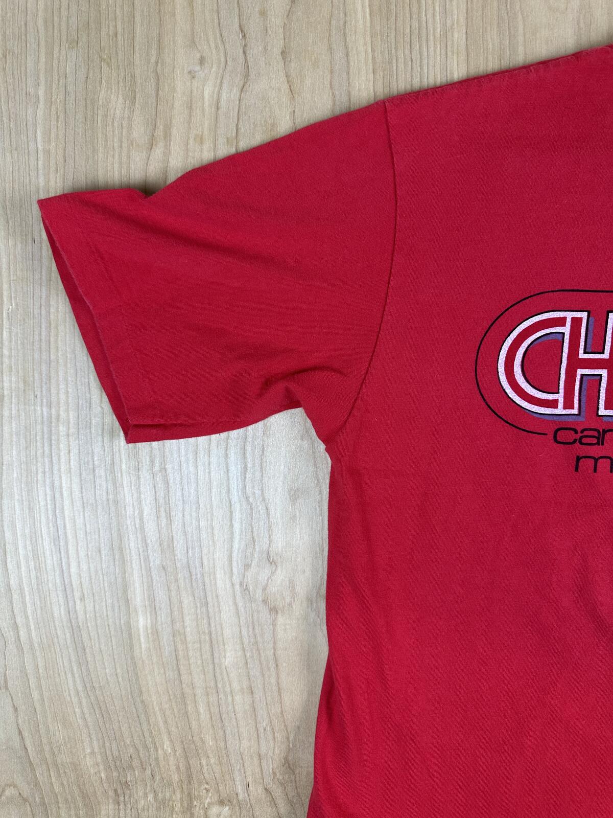 Vintage 80s Chico's Cantina Maui tshirt single stitch red toucan cropped hawaii
