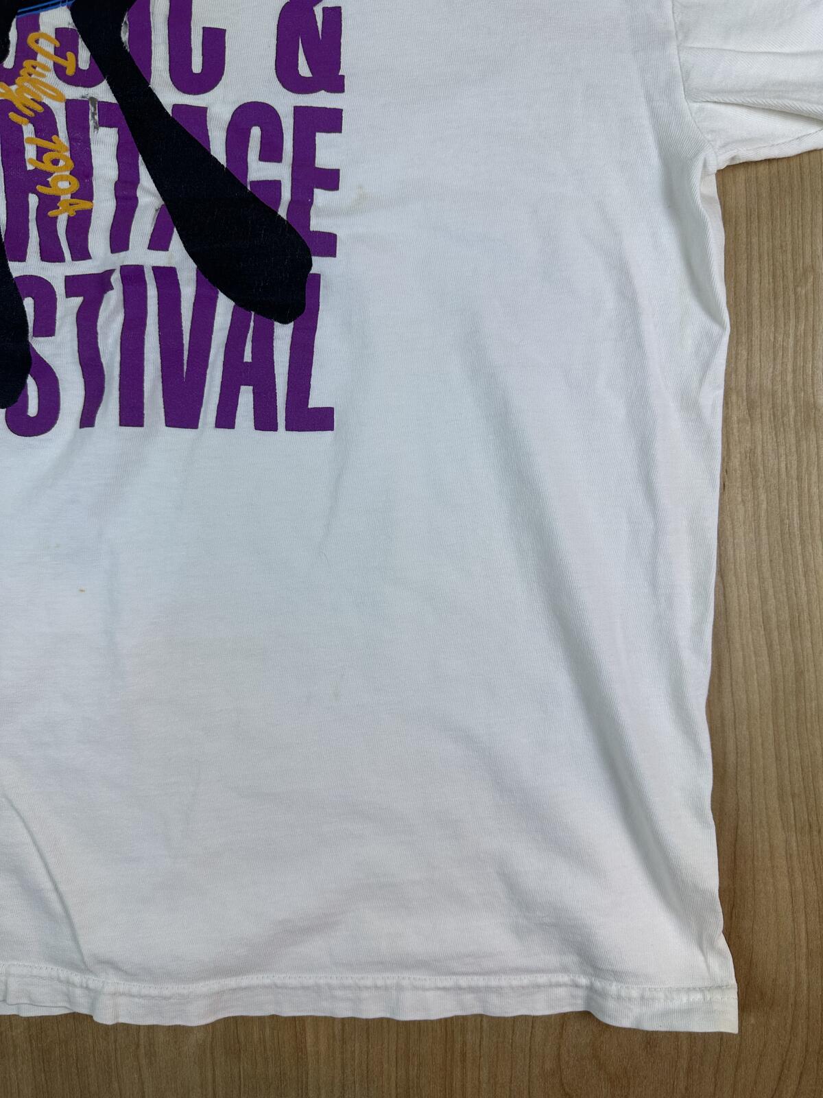 Vintage 90s Memphis Music and Heritage Festival tshirt Hanes beefy t large shred