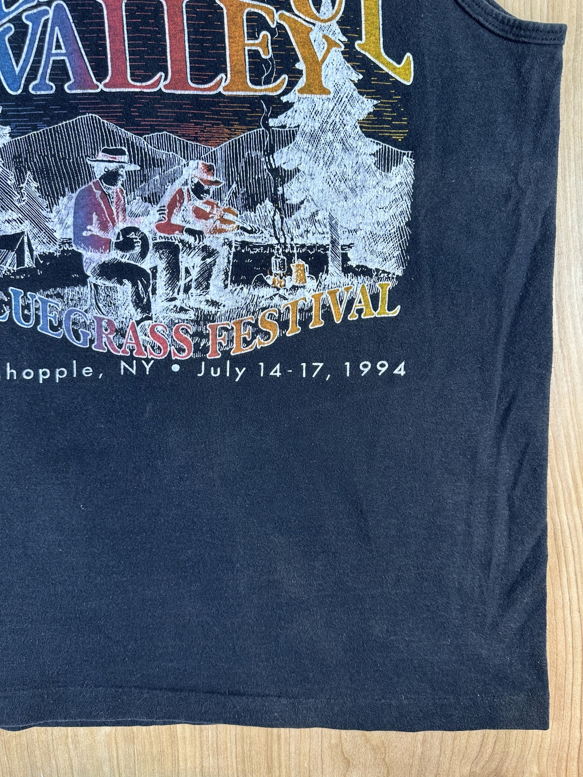 Vintage 90s Peaceful Valley Blue Grass Festival tank Fruit of Loom cotton usa