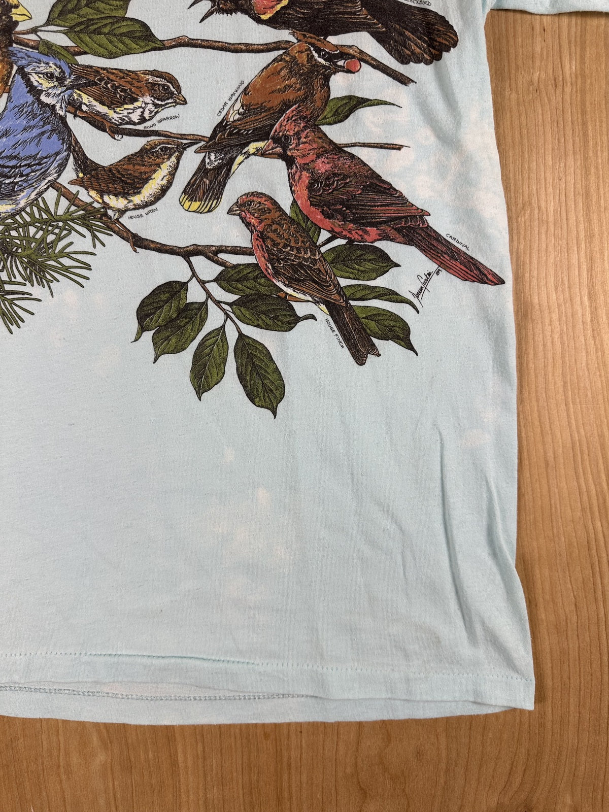 Vintage 80s Bird illustration tshirt Single Stitch medium made in usa nature