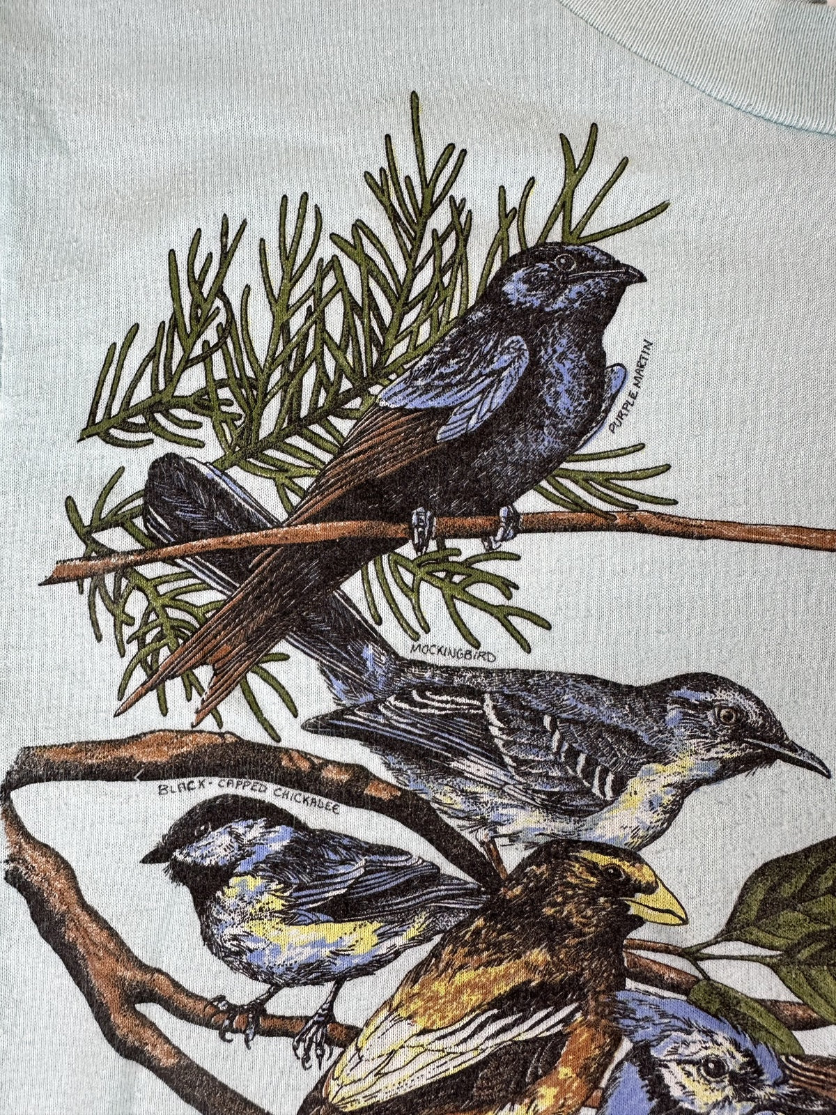 Vintage 80s Bird illustration tshirt Single Stitch medium made in usa nature