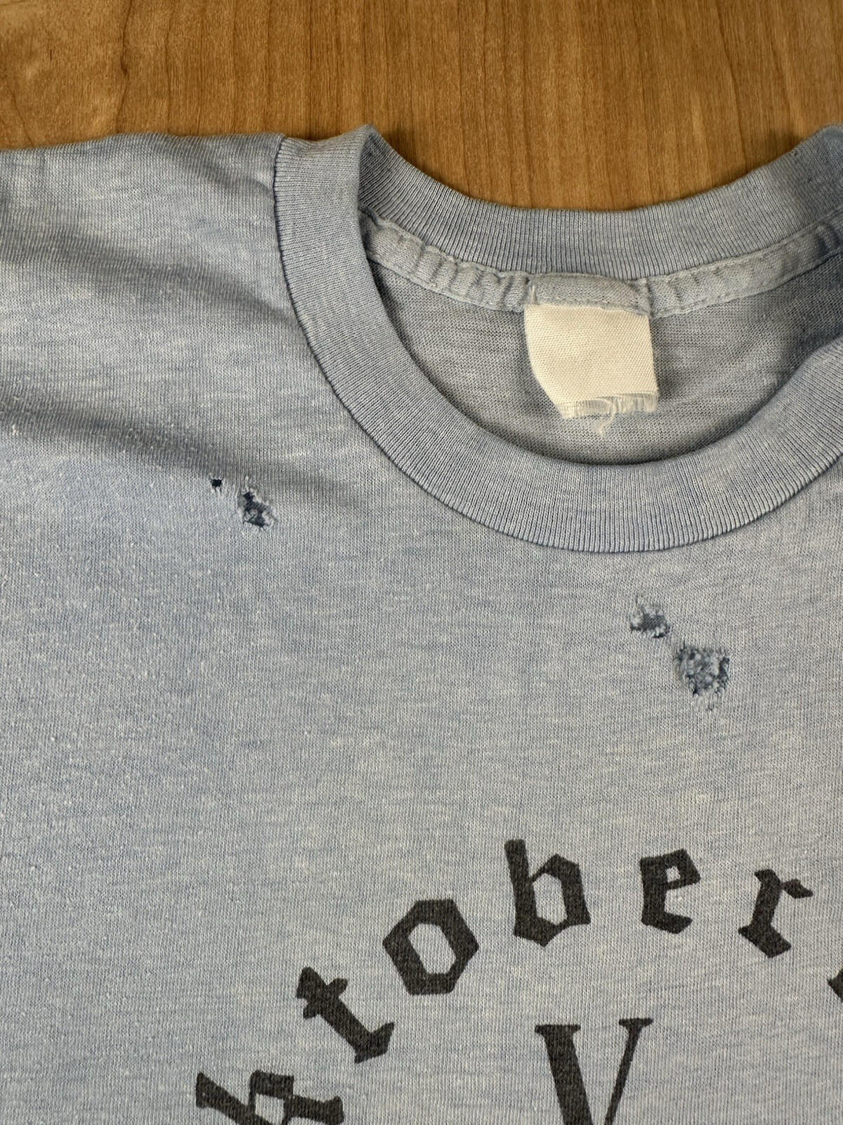vintage 1982 OKTOBERFEST T SHIRT haggar the horible SHREDDED patina FADE