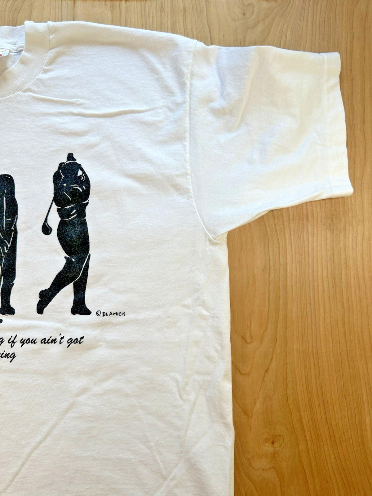vintage 90'S GOLF T SHIRT aint got that swing FRUIT OF THE LOOM de amicis art