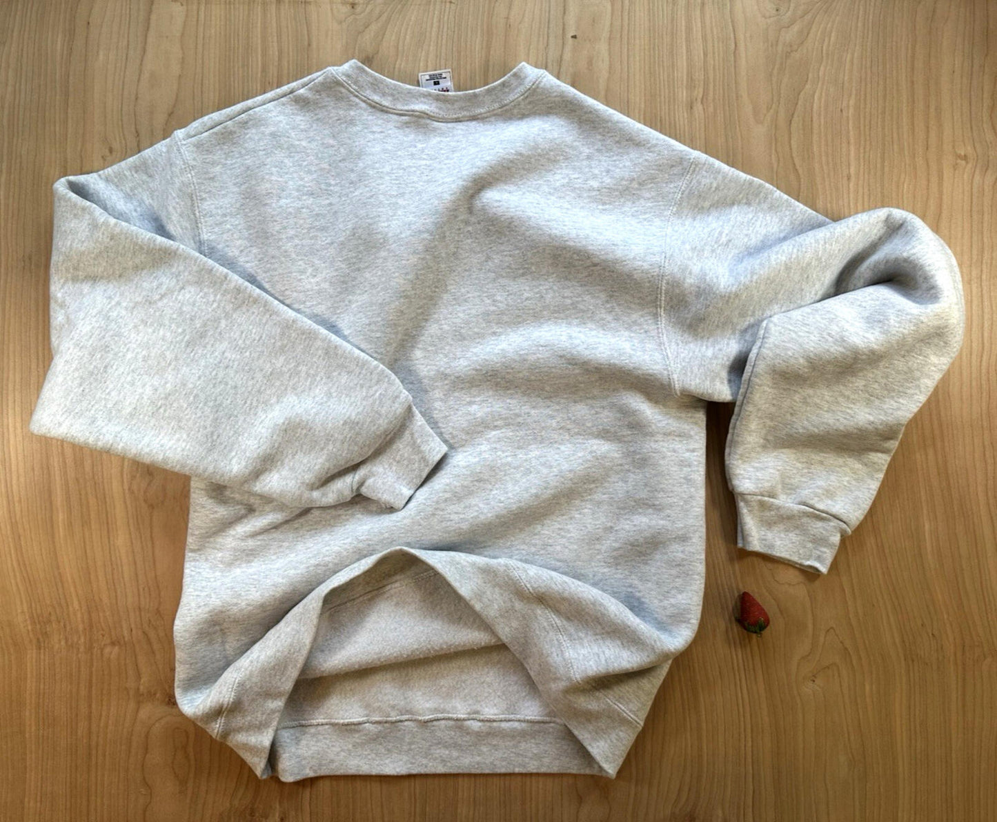 vintage 90's FRUIT OF THE LOOM blank SWEATSHIRT gray SIZE LARGE clean COTTON