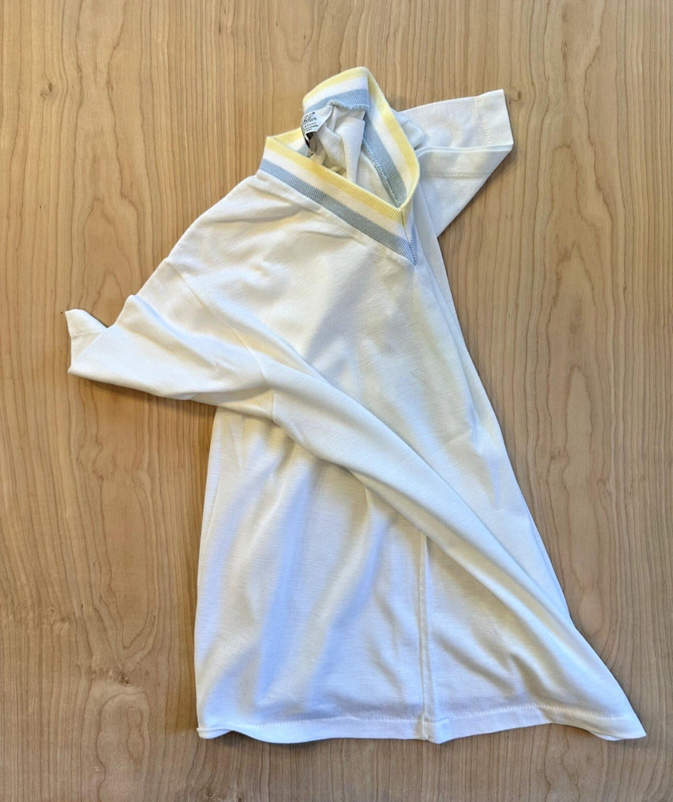 vintage 1970's JOHN BLAIR sports classics V NECK knit white MEDIUM fresh
