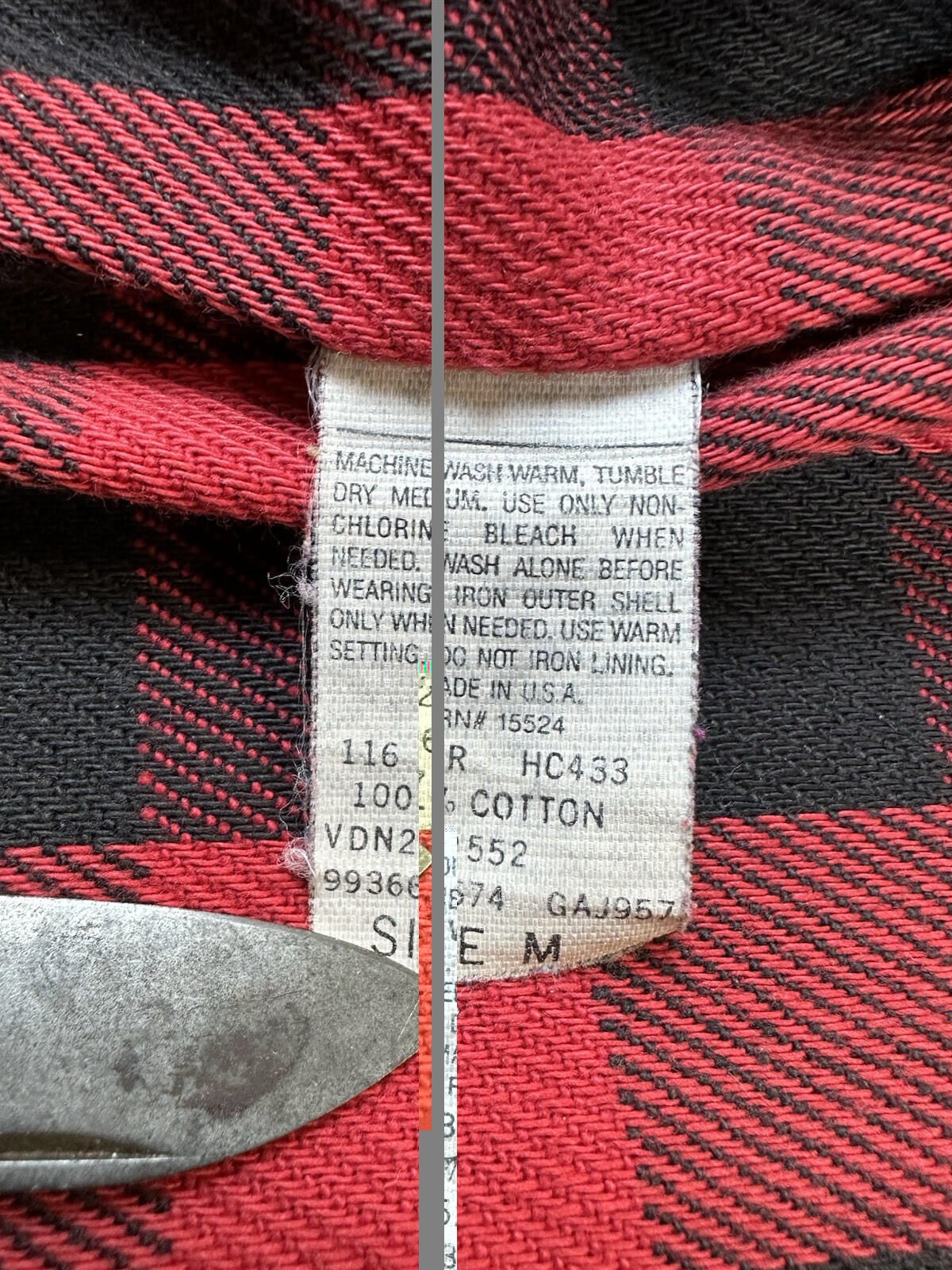 vintage 90's GAP denim jacket BUFFALO PLAID lined COUNTRY preppy MEDIUM