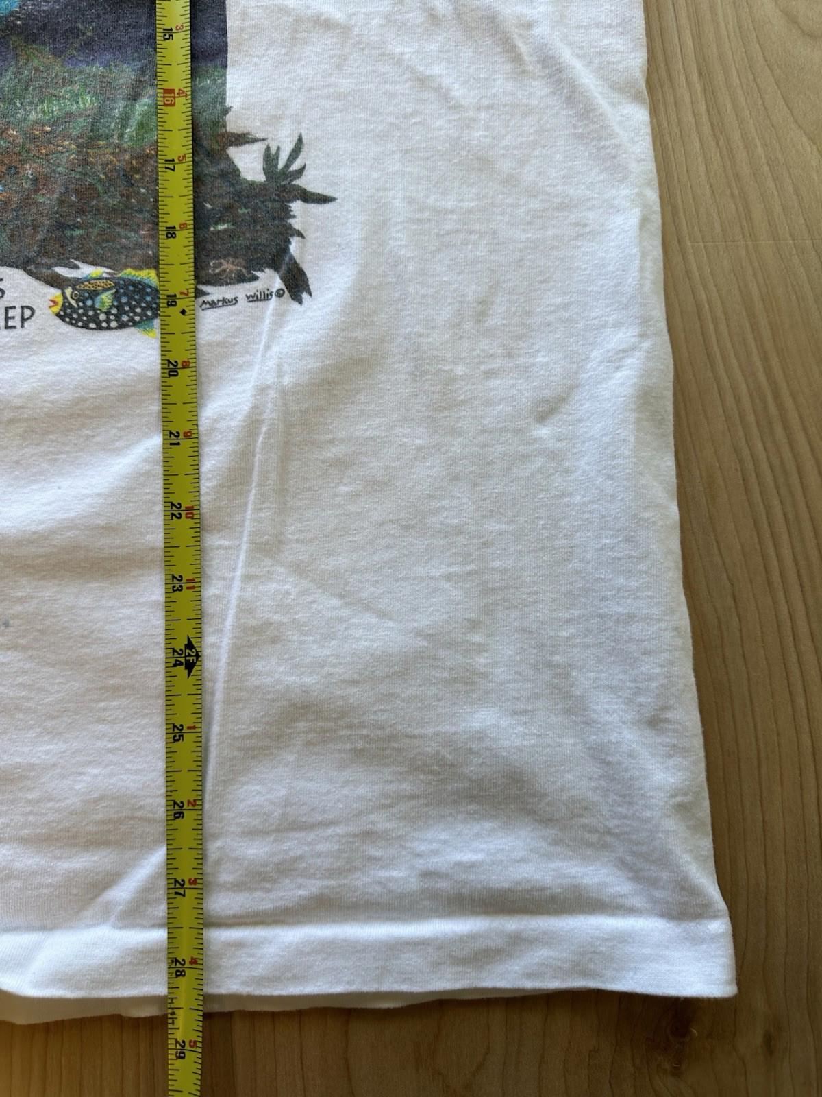 Vintage Fabric Art single stitch T shirt Markus Willis whales Hippie Boho