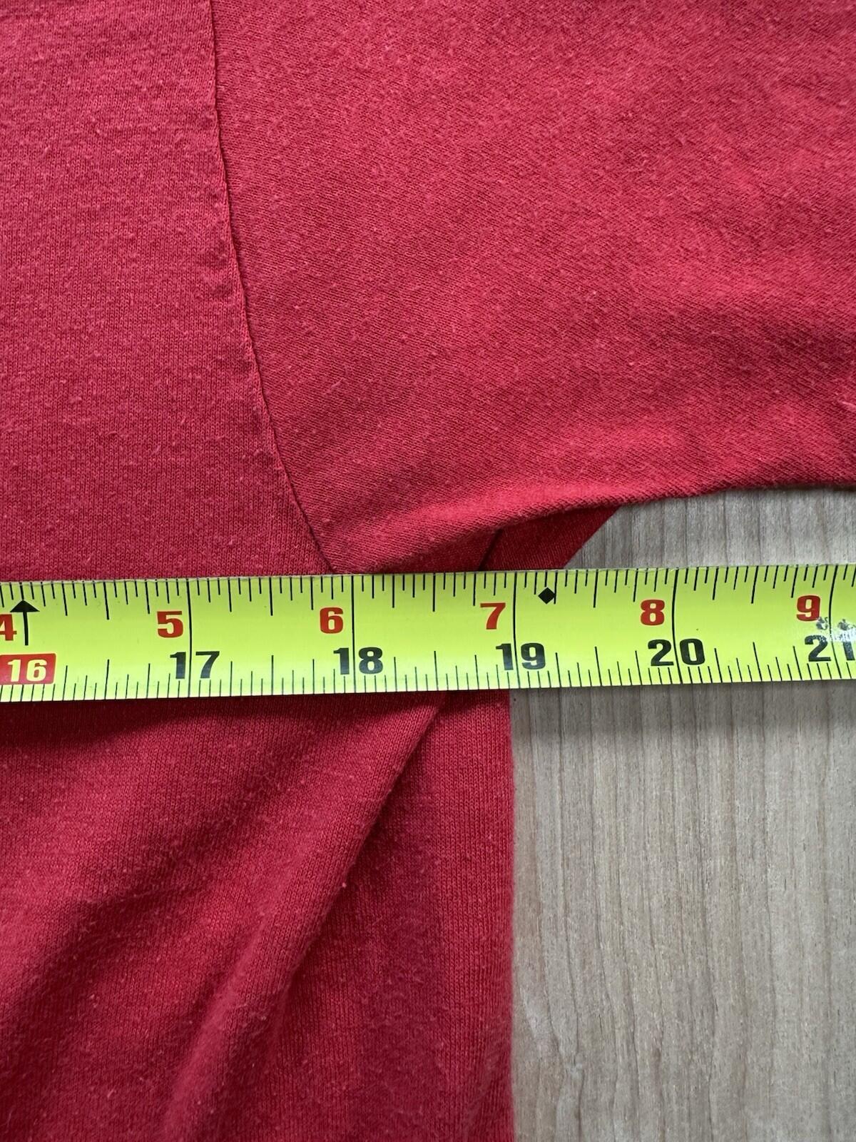 vintage 1980's CAMP T SHIRT screen stars DEERFOOT LODGE  3000-12 red shirt large