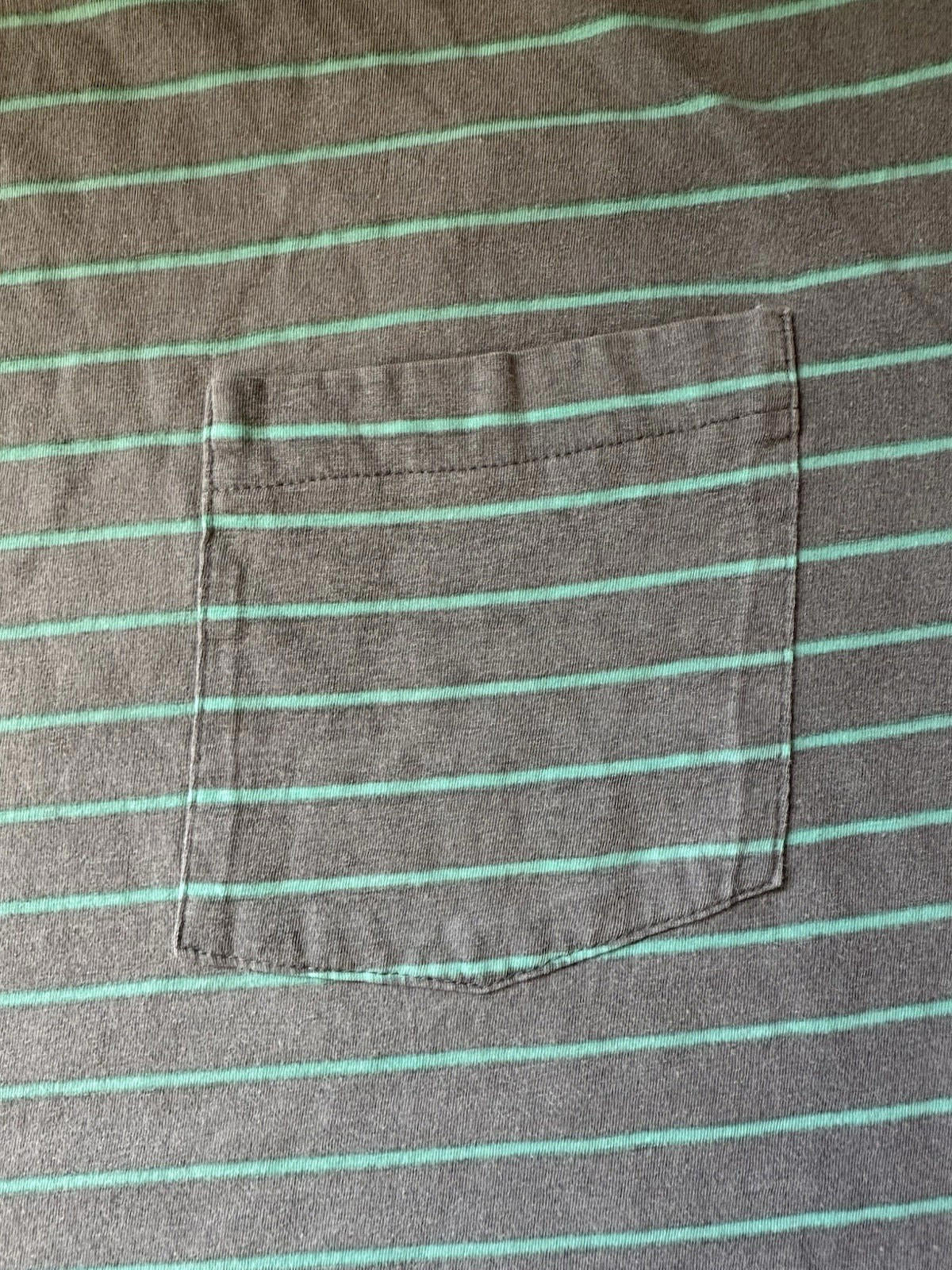 vintage 80's GITANO SHIRT teal and gray STRIPED miami vice LARGE rad sleeves