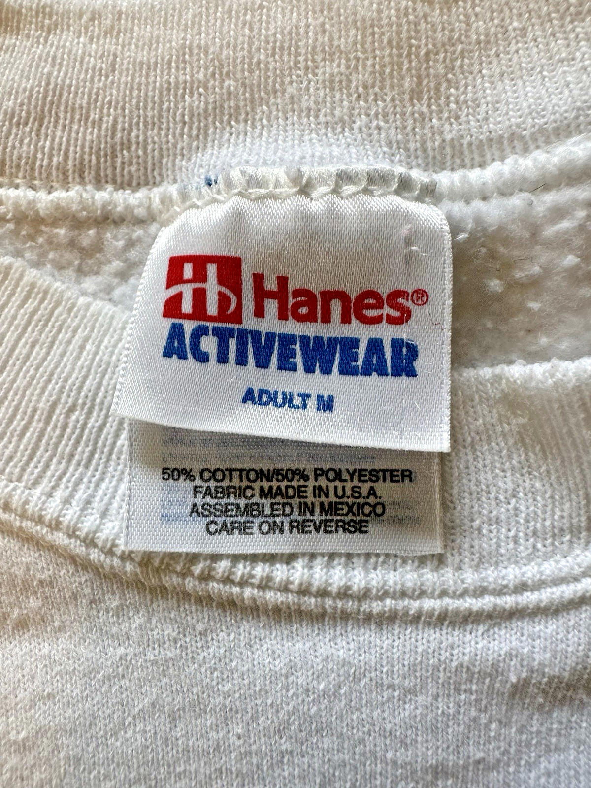 vintage 1990's paint splattered ROTTWEILER white SWEATSHIRT hanes USA indie