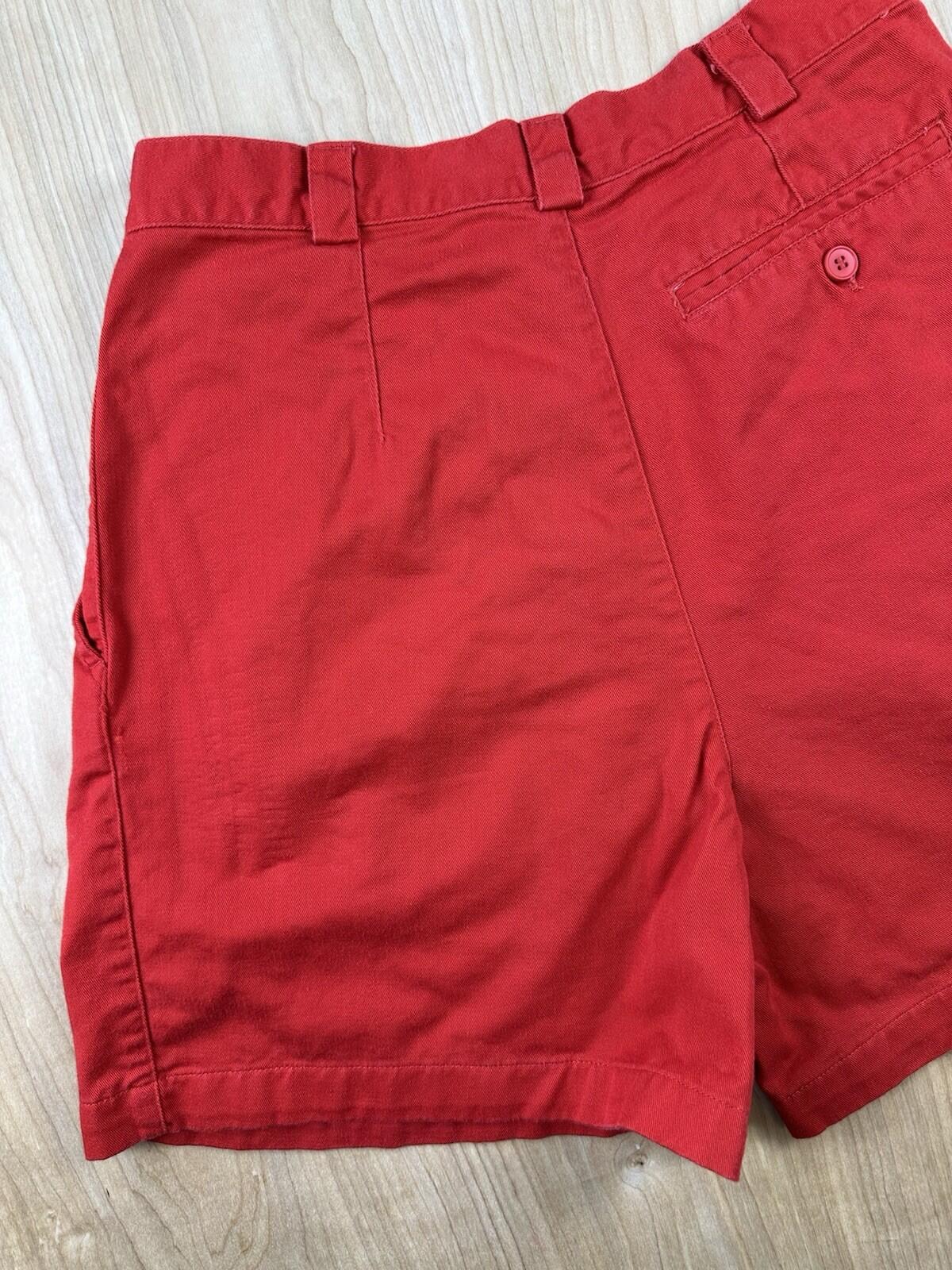vintage 80's ESPRIT red pleated SHORTS all COTTON size 11/12 preppy NEW WAVE