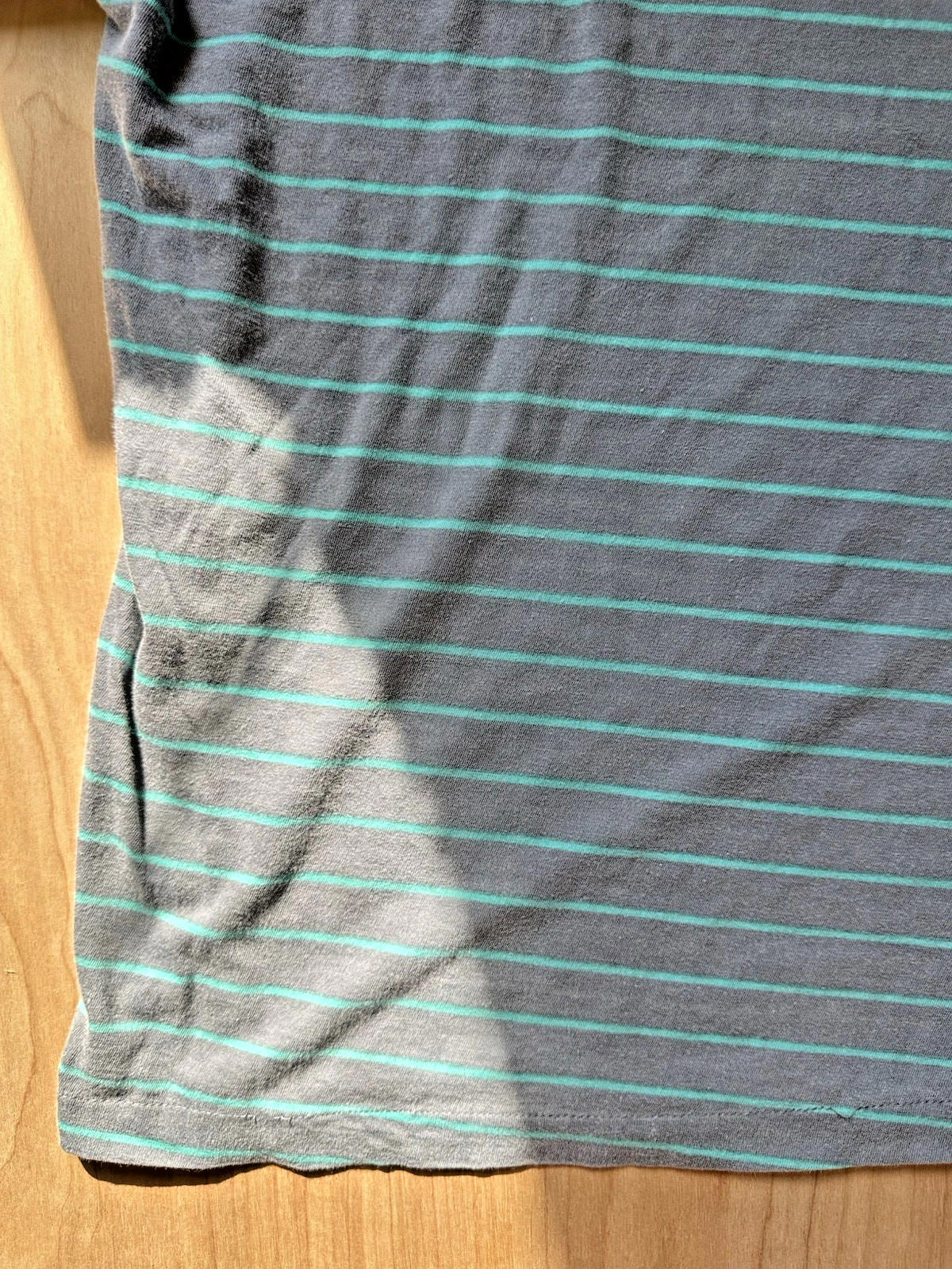 vintage 80's GITANO SHIRT teal and gray STRIPED miami vice LARGE rad sleeves