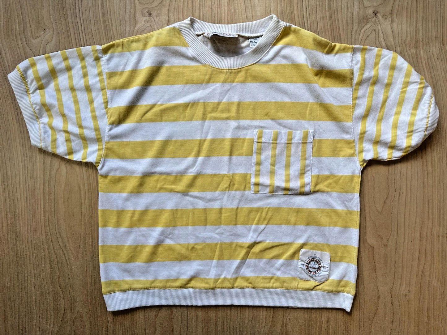 Vintage 80’s SHIRT Striped NEW DEPARTURES Label sailor girl nautical NEW WAVE