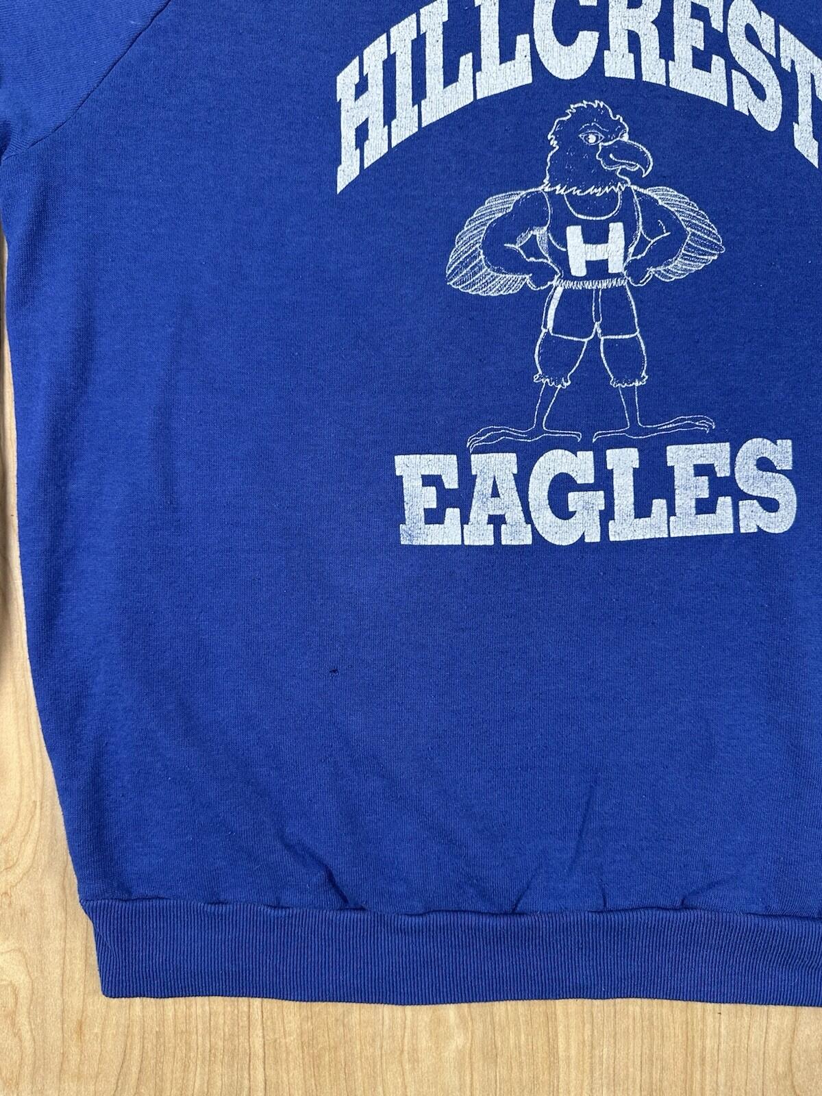 vintage 80's JERZEES hillcrest EAGLES blue RAGLAN SWEATSHIRT xtra large WEAR