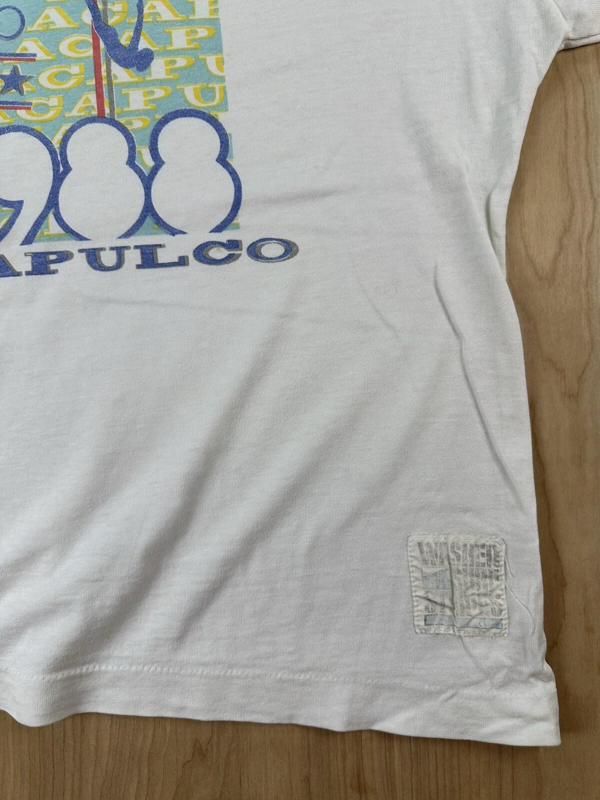 vintage 80's OP ocean pacific T SHIRT 1988 ACAPULCO white SIZE LARGE skater SURF