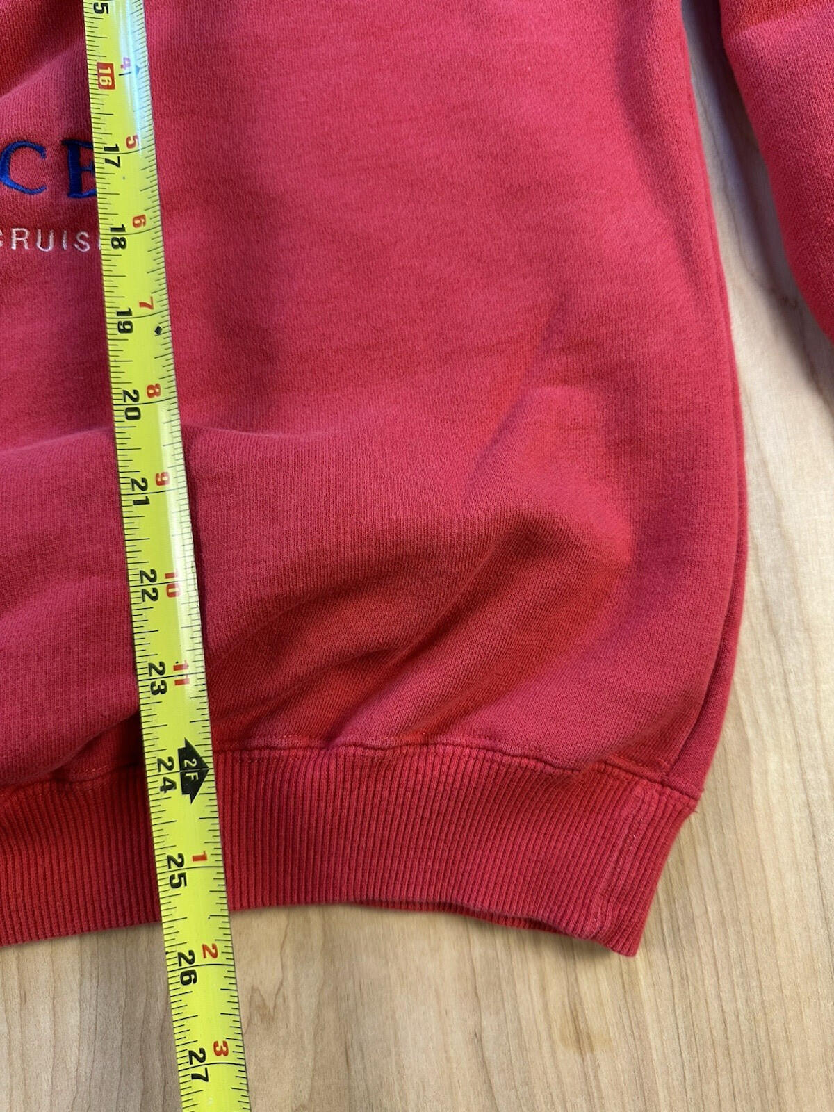 vintage 1992 LOONEY TOONS EMBROIDERED sweatshirt SAILING bugs bunny RARE red XL
