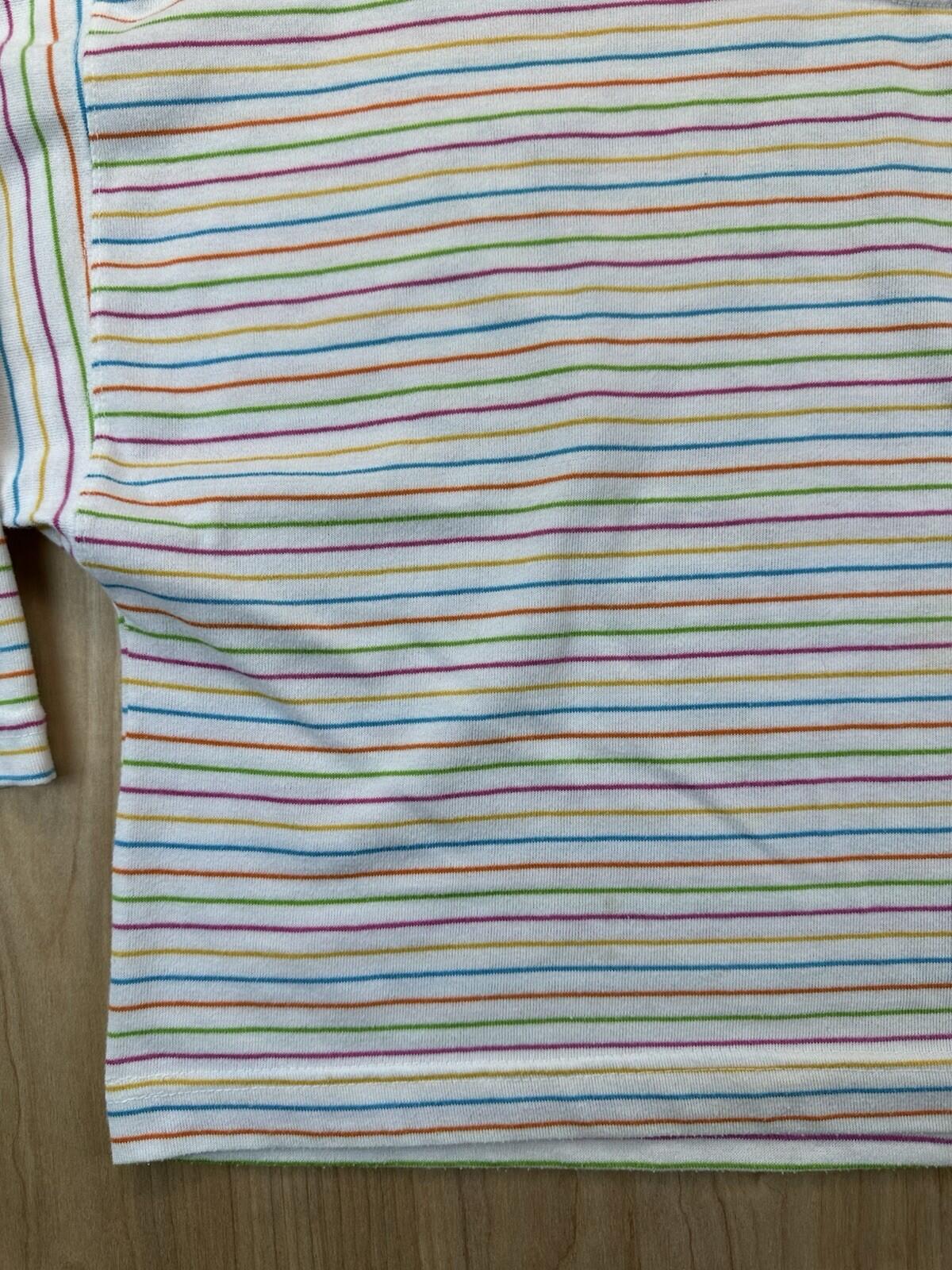 vintage 80's CAMP BEVERLY HILLS crop top applique NEW WAVE striped VALLEY GIRL