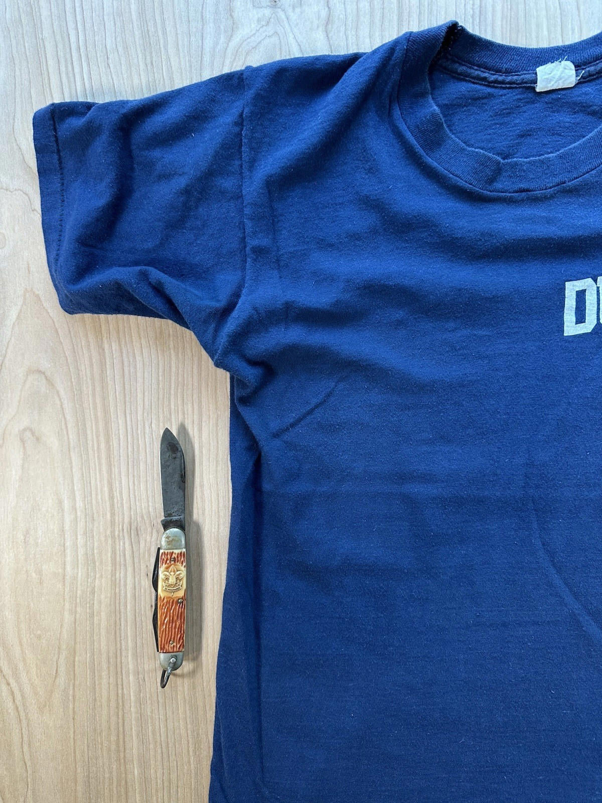 vintage 1984 DUKE UNIVERSITY fruit of the loom BLANK medium PUNK indie BLUE prep