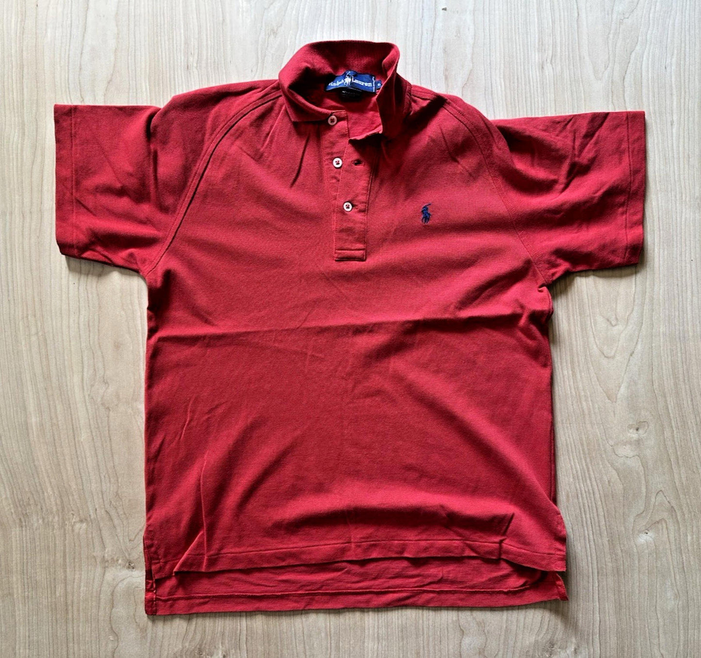 vintage 1970's RALPH LAUREN POLO shirt RED small CLEAN PREPPY icon