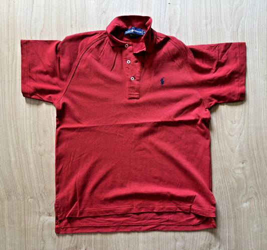 vintage 1970's RALPH LAUREN POLO shirt RED small CLEAN PREPPY icon