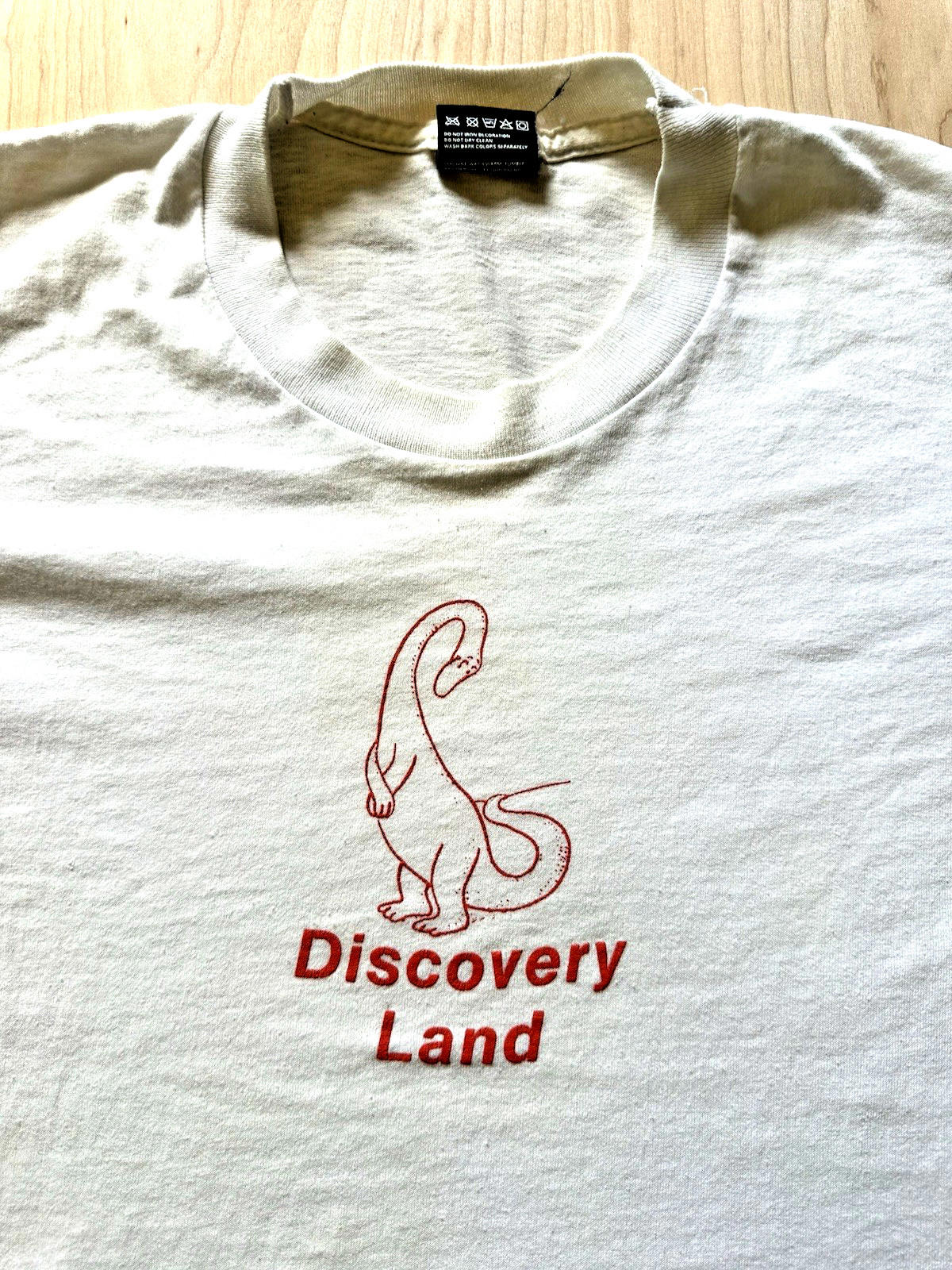 vintage DISCOVERY LAND cartoon DINOSAUR single stitch MEDIUM flinstones Dino