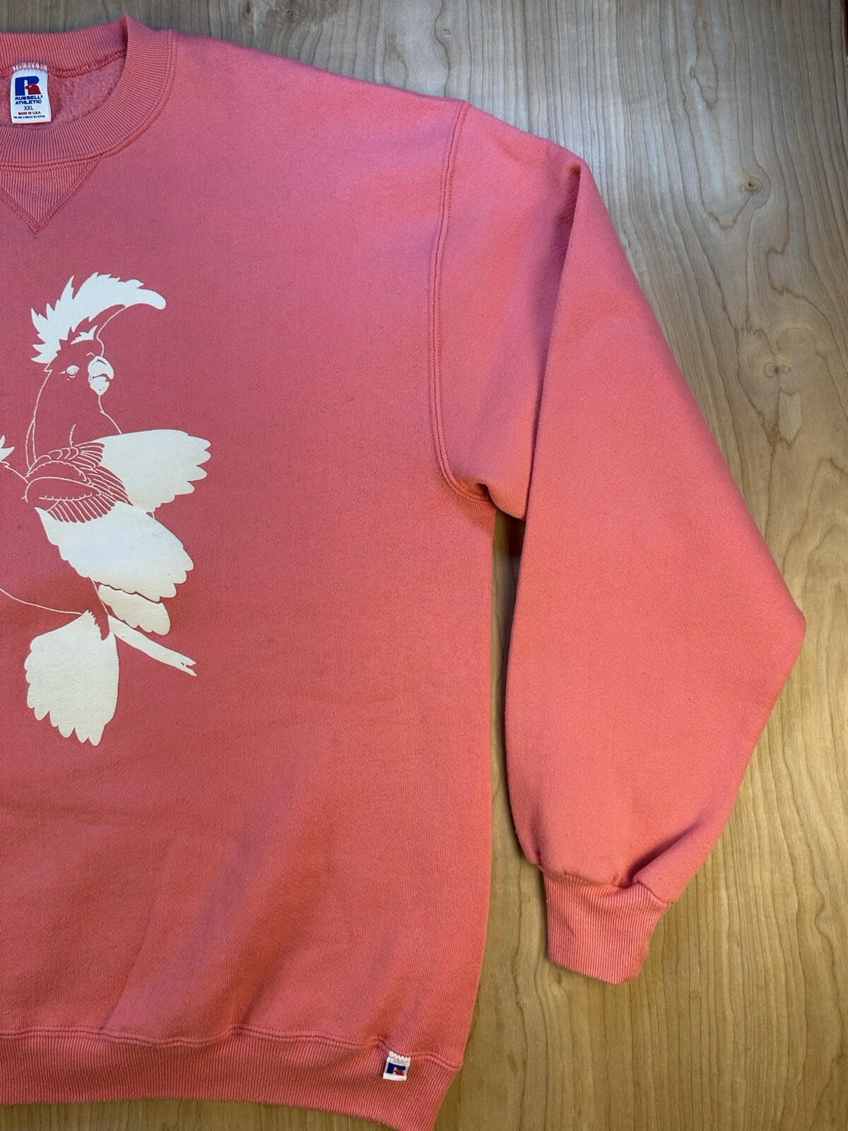 vintage 80's GREAT ADVENTURE sweatshirt RUSSELL ATHLETIC USA made XXL pink