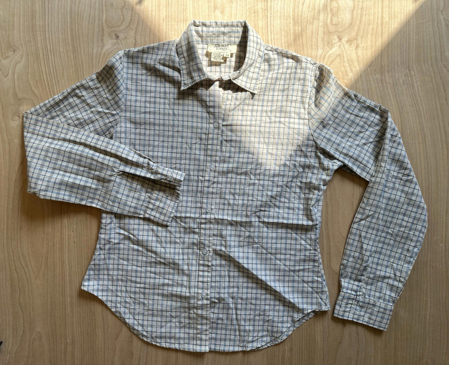 vintage 80's womans BLOUSE button up lightwieght STUART LANG disco NEW WAVE