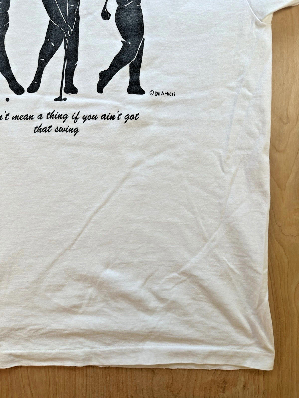 vintage 90'S GOLF T SHIRT aint got that swing FRUIT OF THE LOOM de amicis art