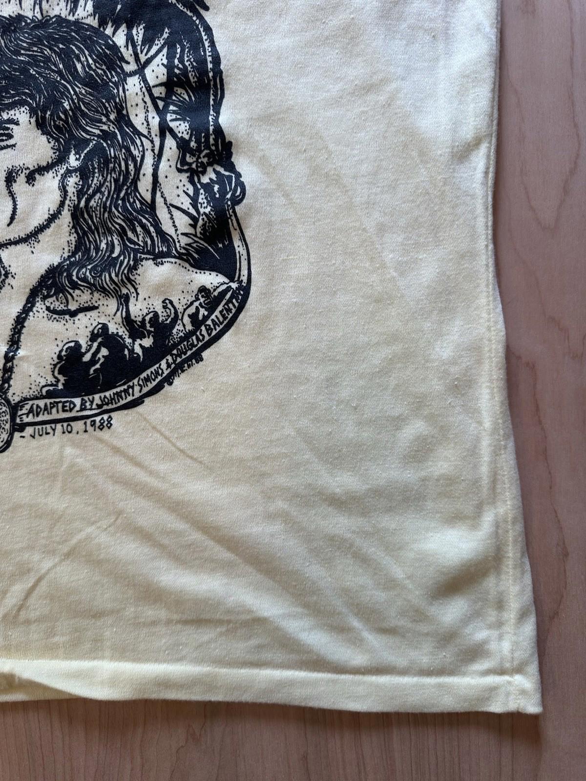 vintage 1988 TARZAN TANK TOP ringer T shirt SINGLE STITCH must see YELLOW faded