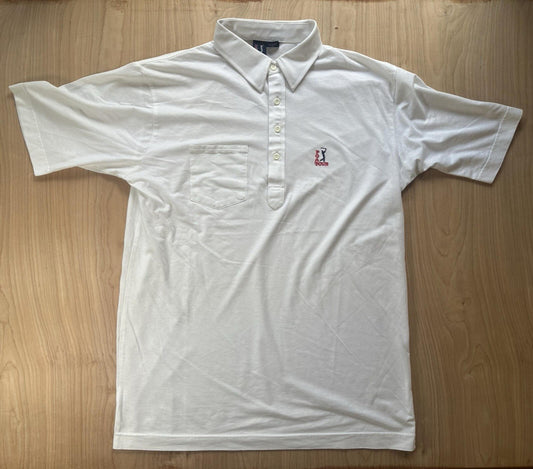 vintage 80'S PGA TOUR  polo SHIRT Classic LARGE white GOLF BRO prep