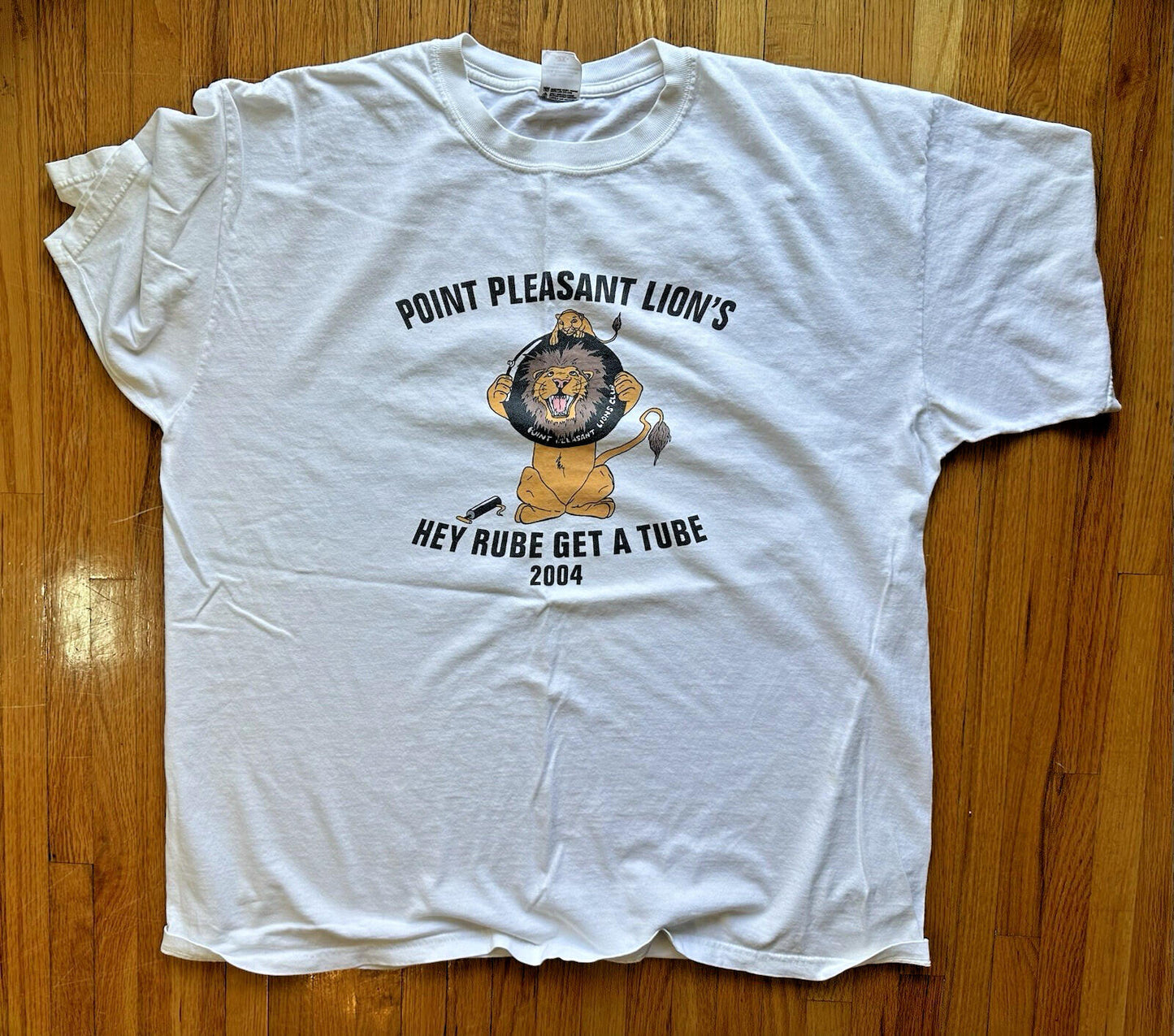 TUBING T SHIRT vintage point pleasant beach LIONS CLUB coors light NJ 2XL