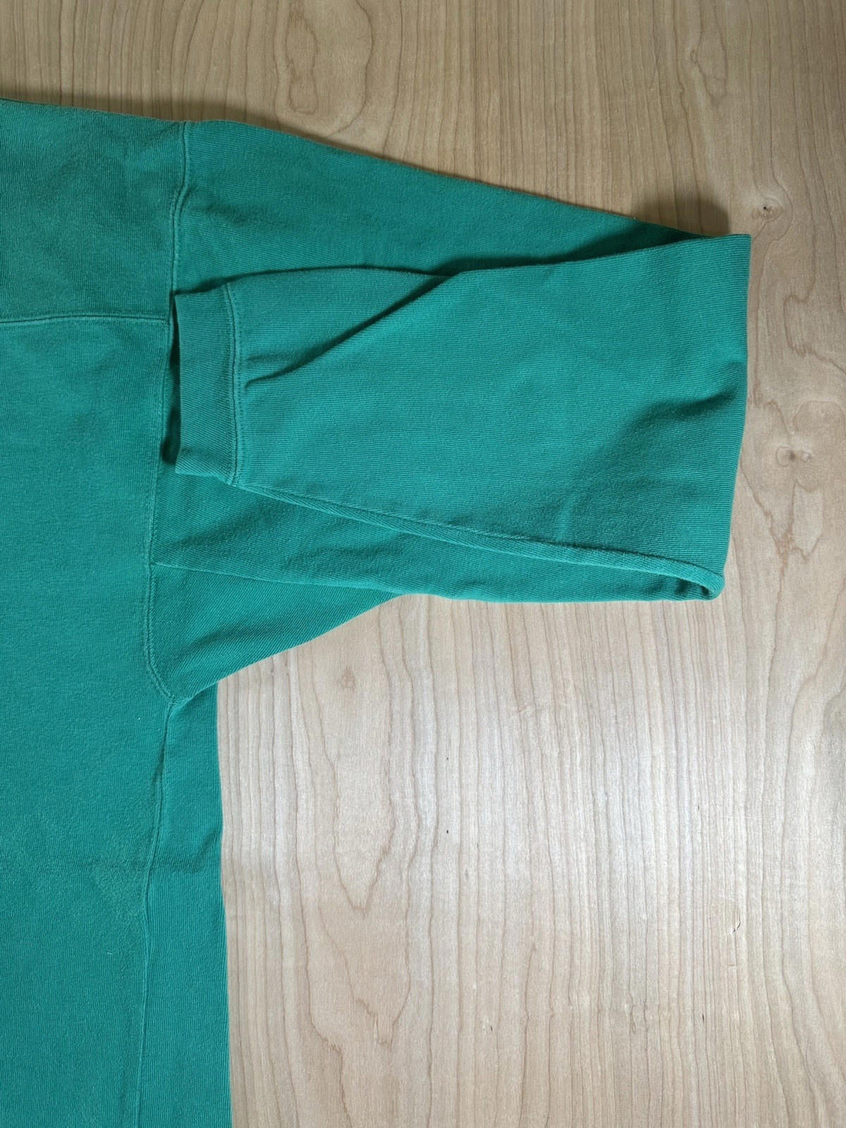 vintage 80's EASTERN MOUNTAIN SPORTS heavy cotton LONG SLEEVE green HIKING gorp