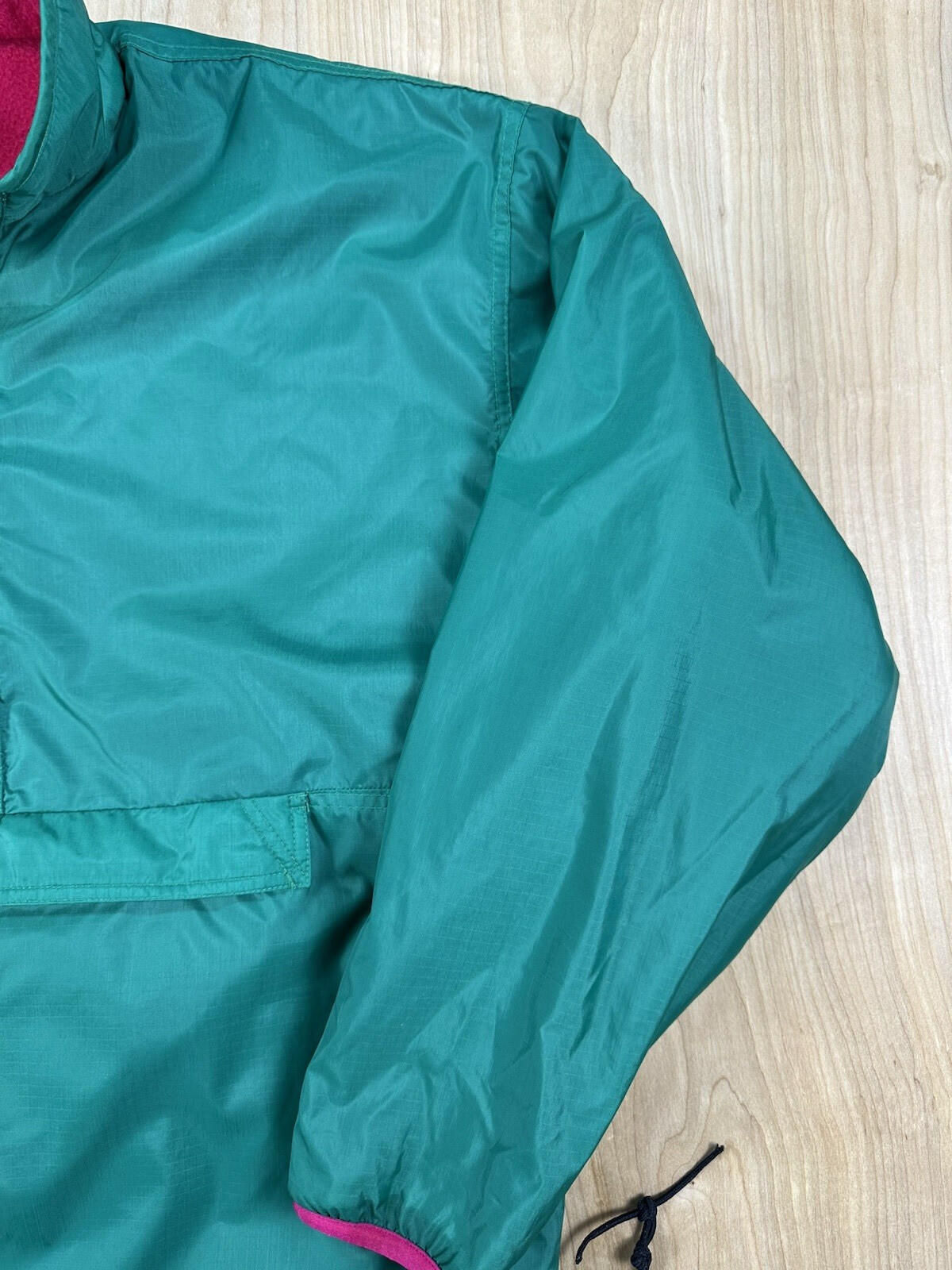 vintage 90's GAP anorak GREEN and PINK reversible ARCTIC LIGHT FLEECE large