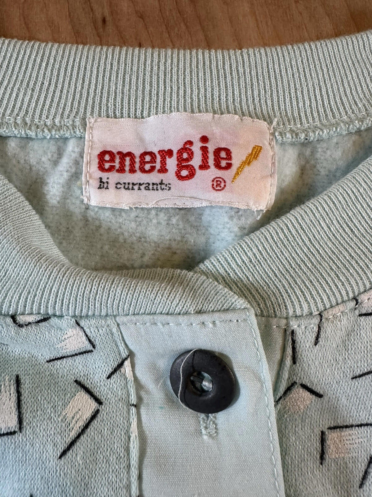 vintage 1980's SWEATSHIRT new wave VALLEY GIRL pullover BOTTON top pocket RAD