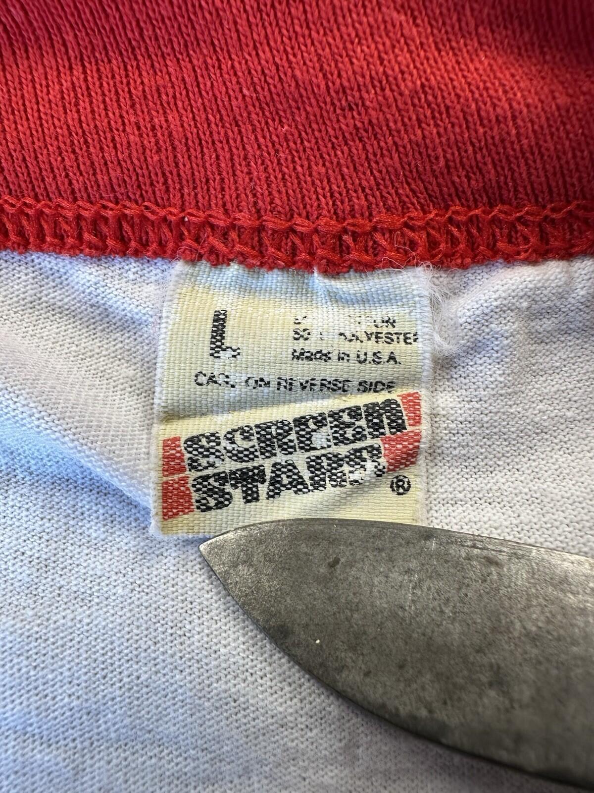 vintage 80's LARGE MOUTH BASS ringer T shirt SCREEN STARS large MADE IN USA