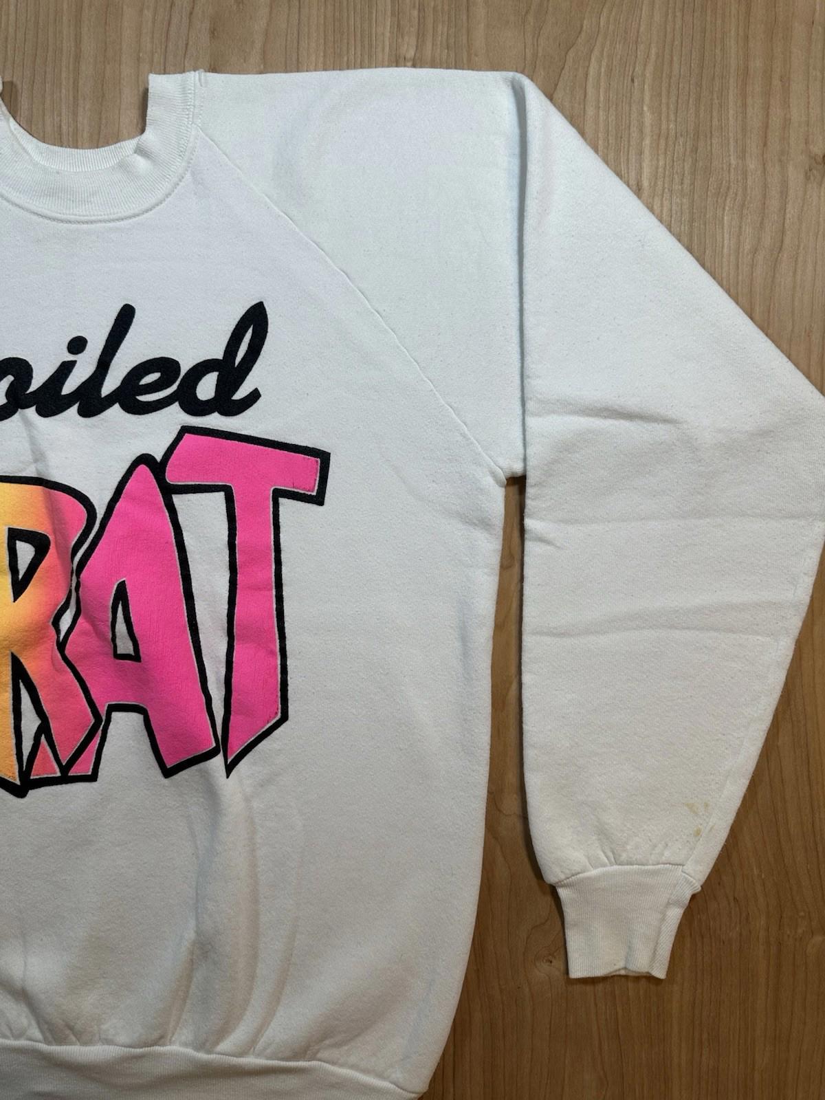 vintage 80's SPOILED BRAT sweatshirt BOARDWALK GLAM boho FRUIT OF THE LOOM large