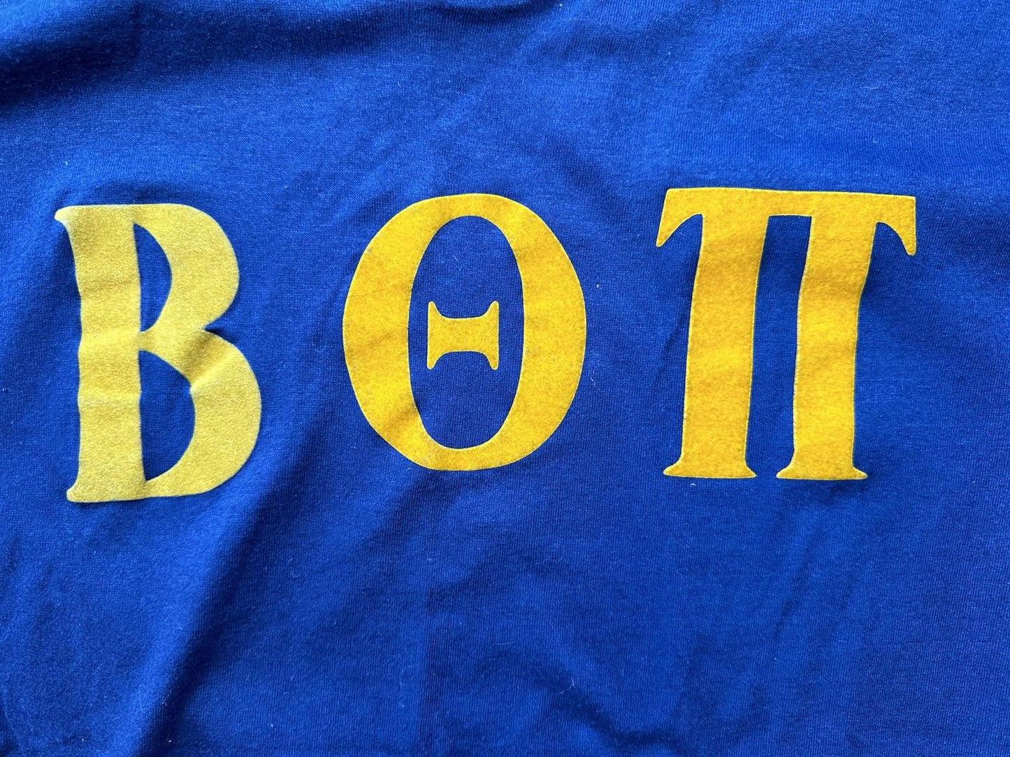 vintage sportswear single stitch 1980's fraternity T SHIRT college navy blue