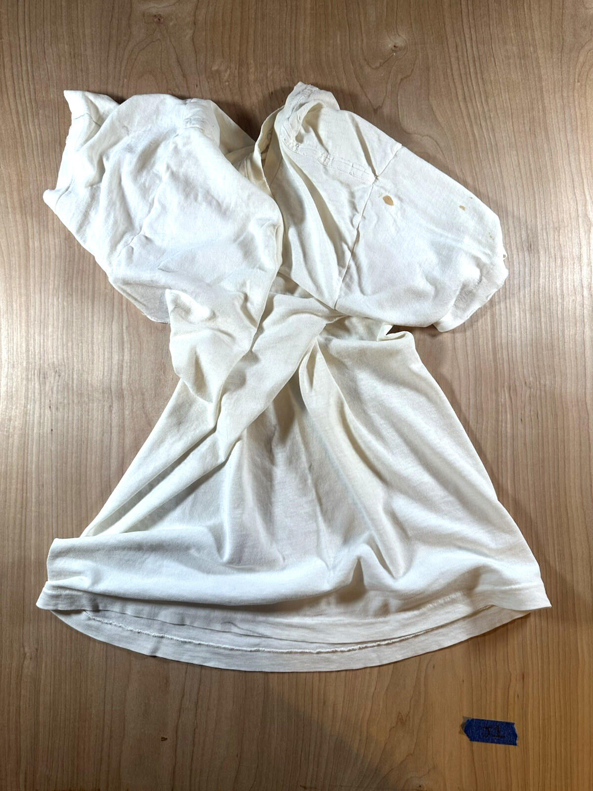 vintage 60's JOCKEY UNDERSHIRT v neck SHREDDED worn PATINA torn MEDIUM j1