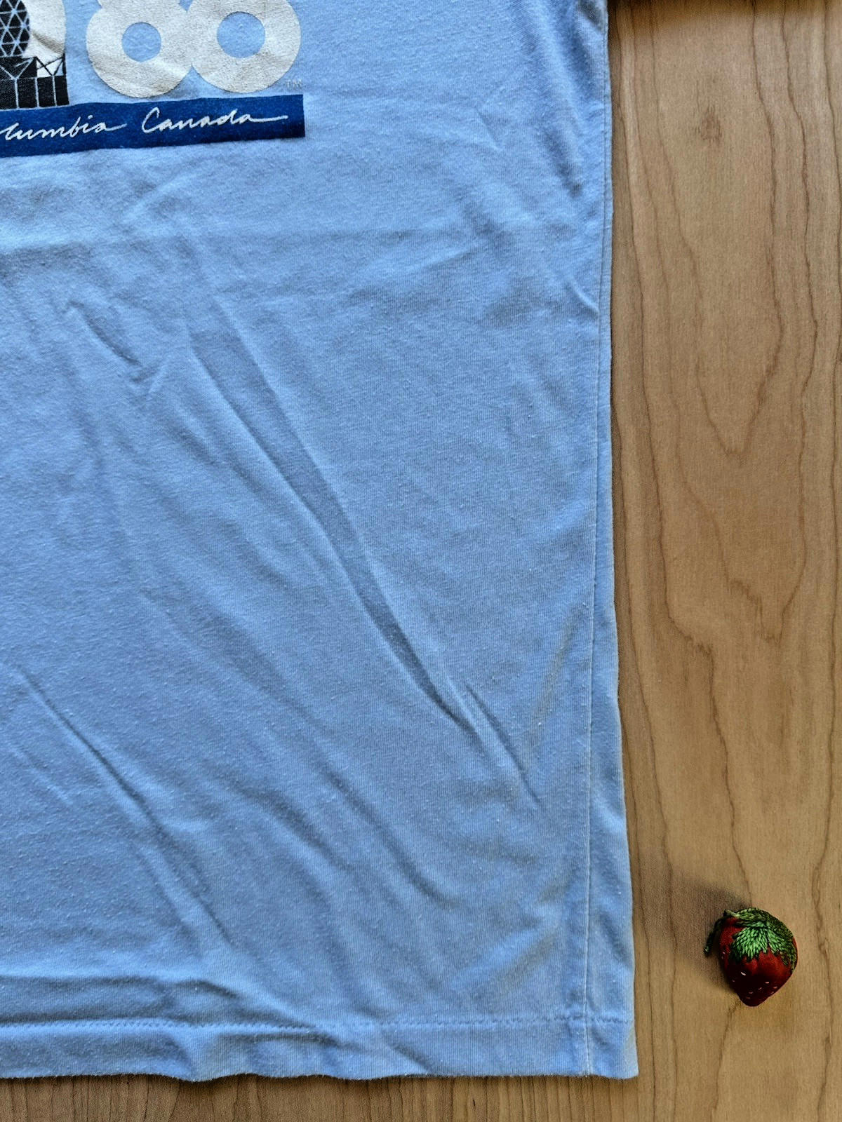 vintage 1986 WORLD EXPO t shirt VANCOUVER B.C. blue SINGLE STITCH official M/L