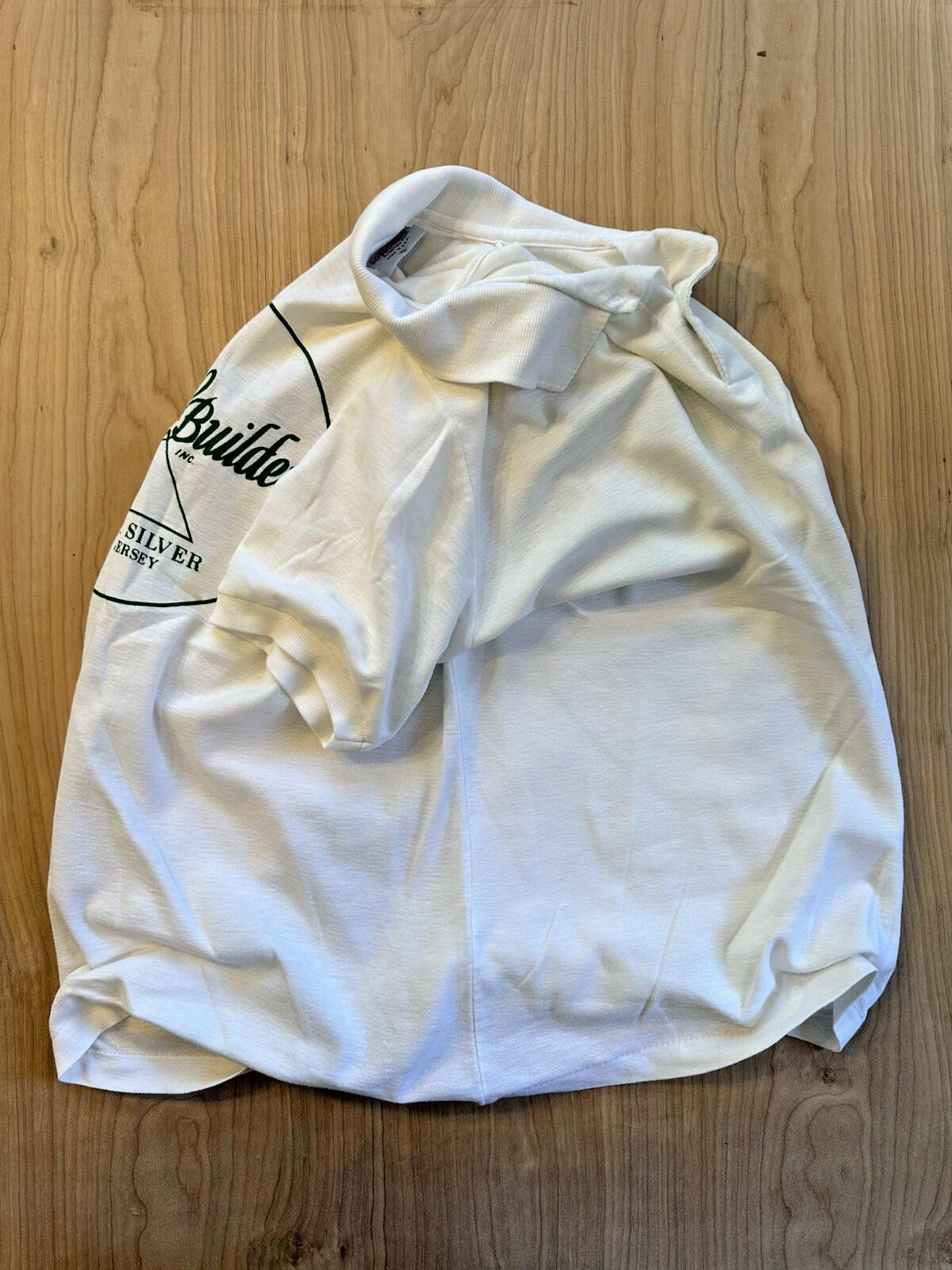 vintage 90's LITTLE SILVER NJ embroidered name WHITE POLO trades work wear