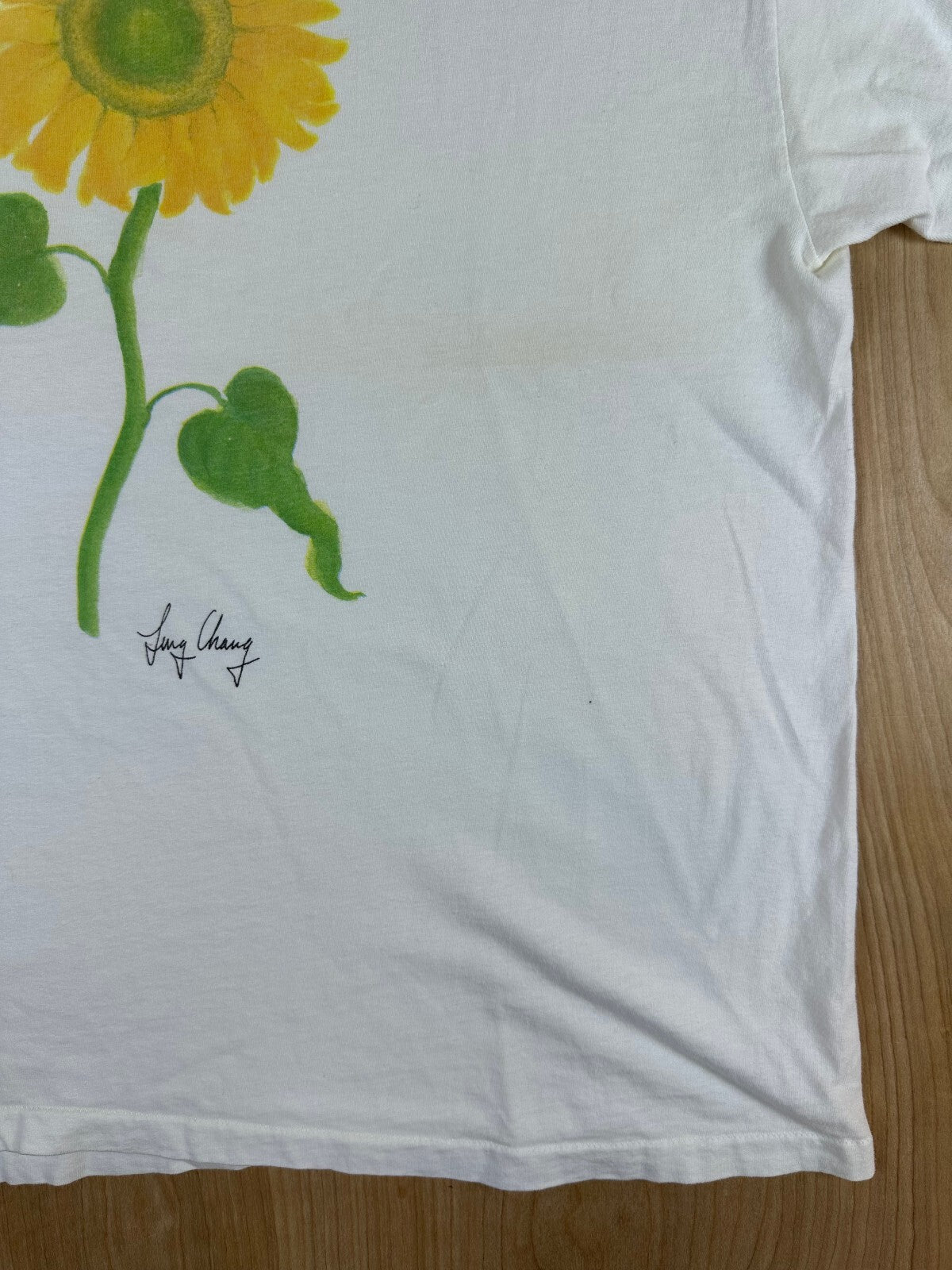 Vintage 80s Sunflower tshirt Single Stitch Hanes Beefy t art flowers jung chang