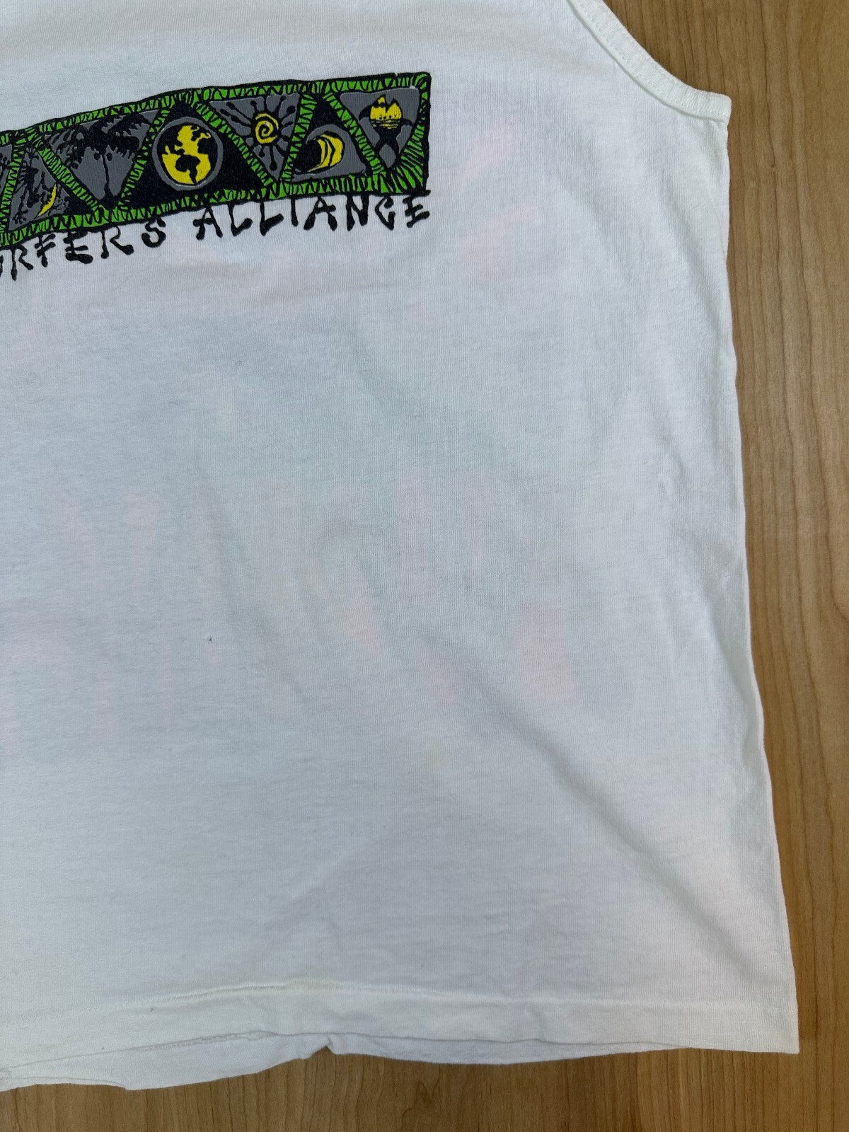 Vintage 90s Surfers Alliance tank top small waves beach surf surfing gorp