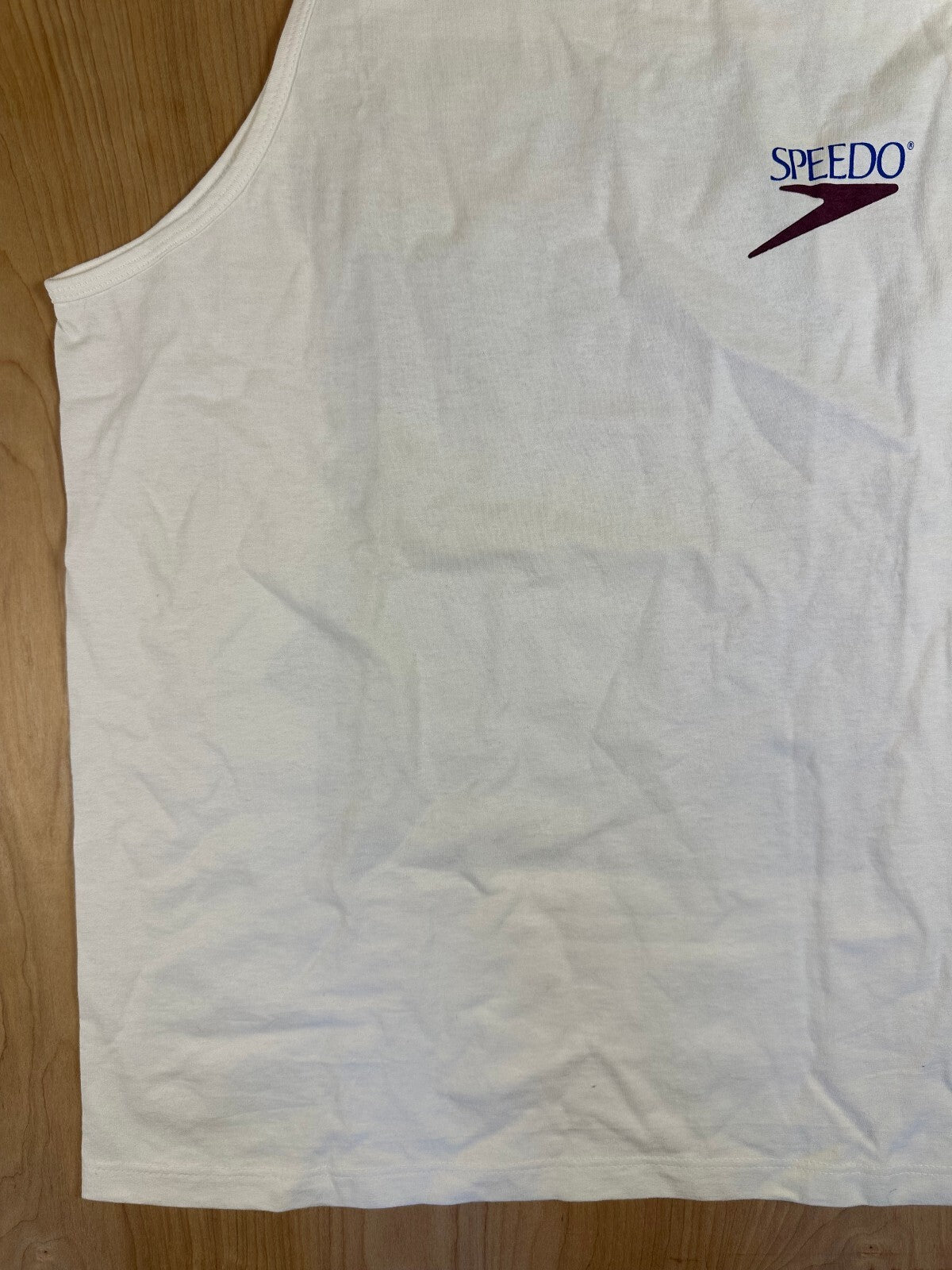 Vintage 90s speedo tank top nwt large made in usa 100% cotton fish sporty beach