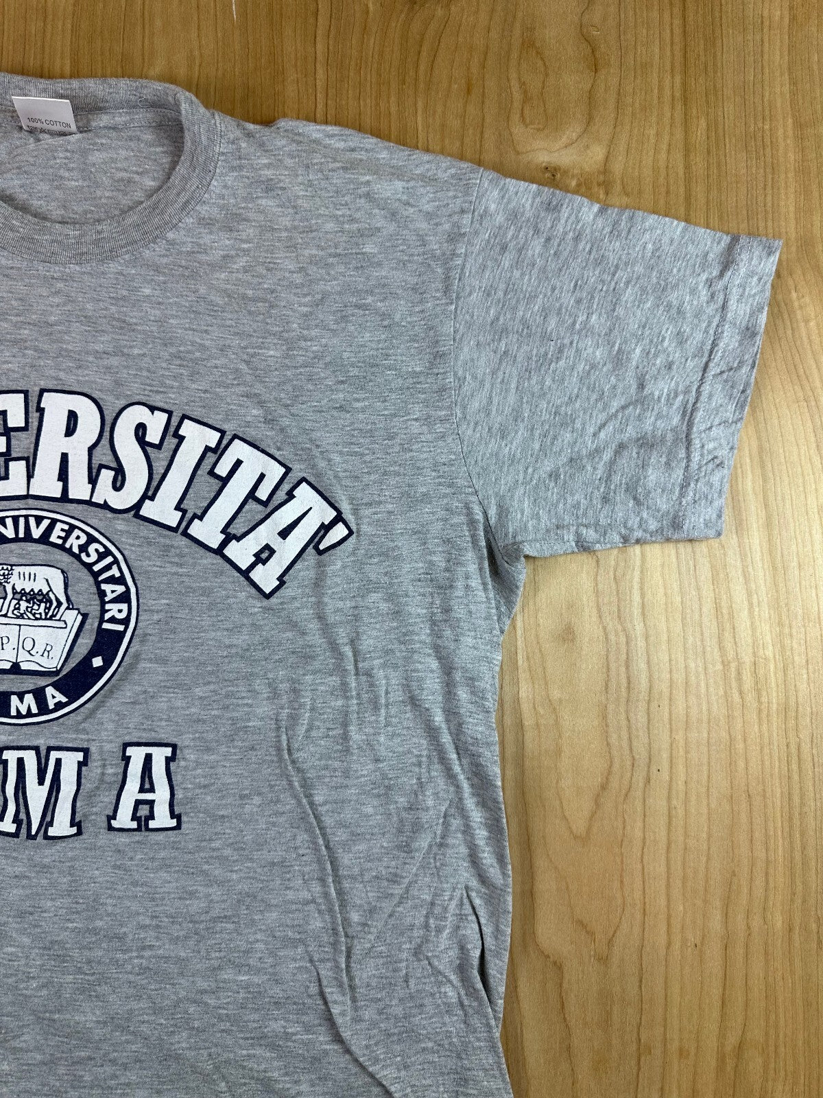 Vintage 90s Universita Roma tshirt xxl 100% cotton italy university rome college
