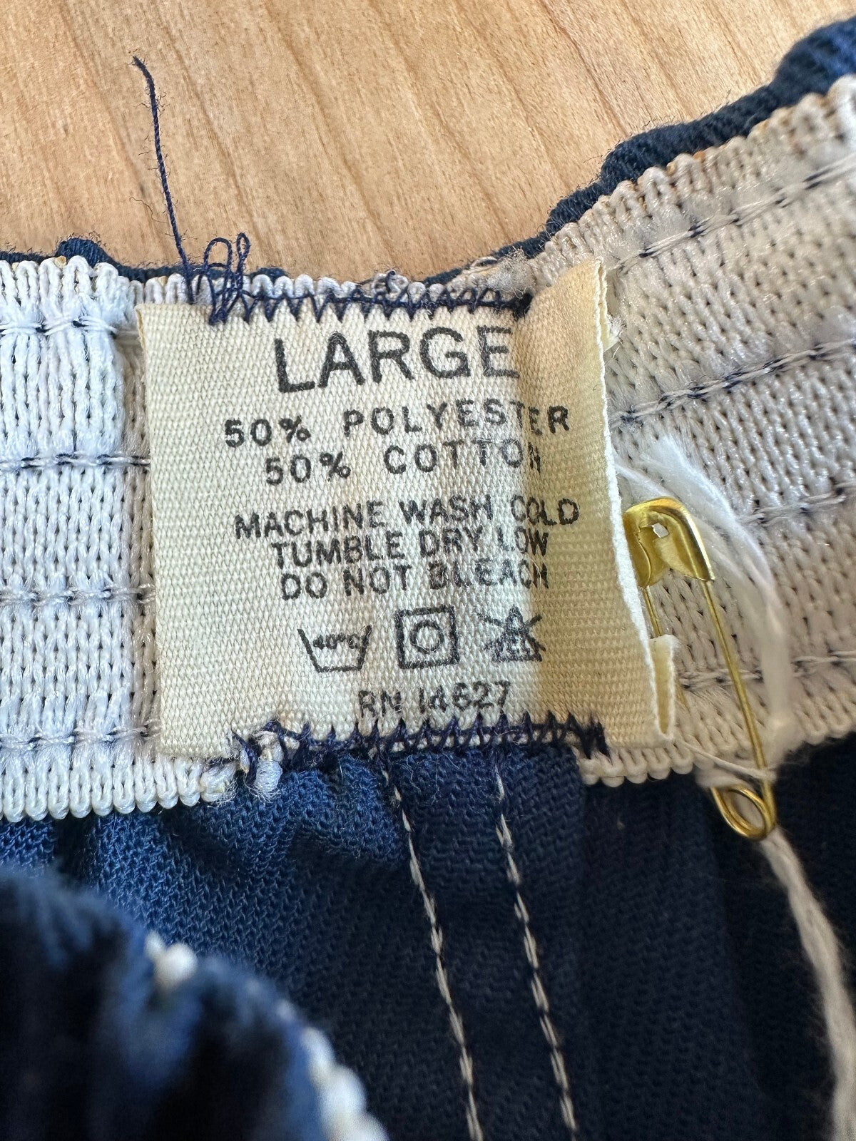 Vintage 70s gym shorts large striped side v notch 2" inseam athletic contrast