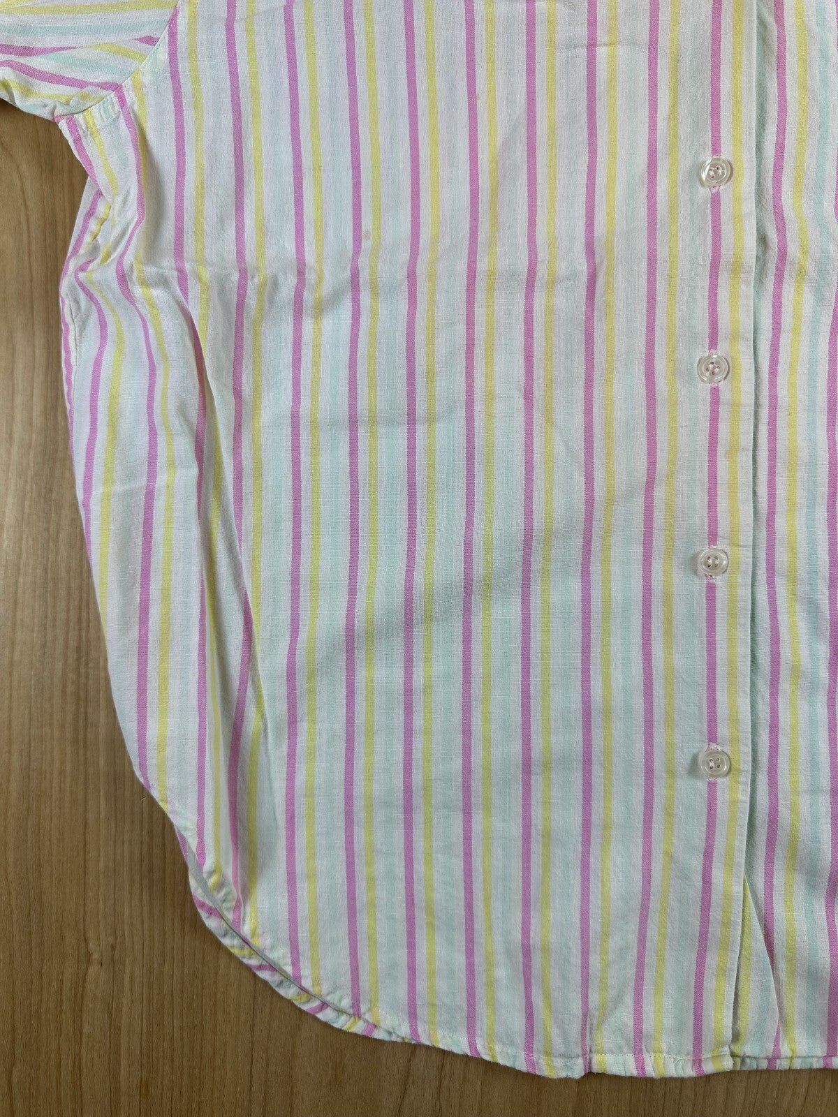 Vintage 80s Harrison Sport Striped Button down shirt large cotton camp collar